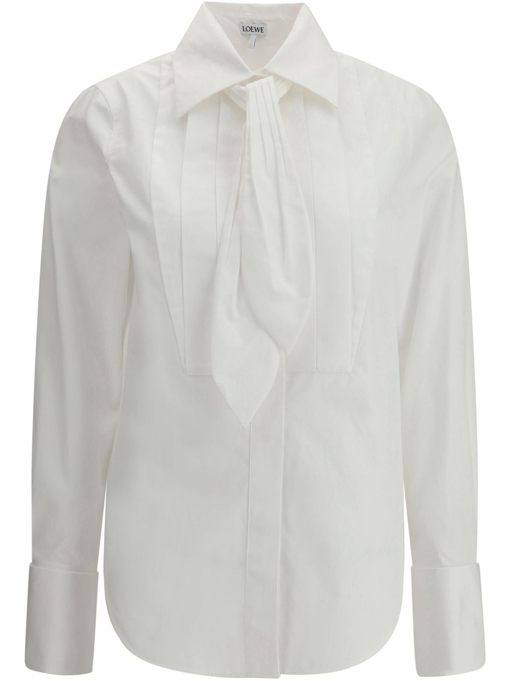 LOEWE Classic Cotton Shirt with Pleating Detail for Women - SS25