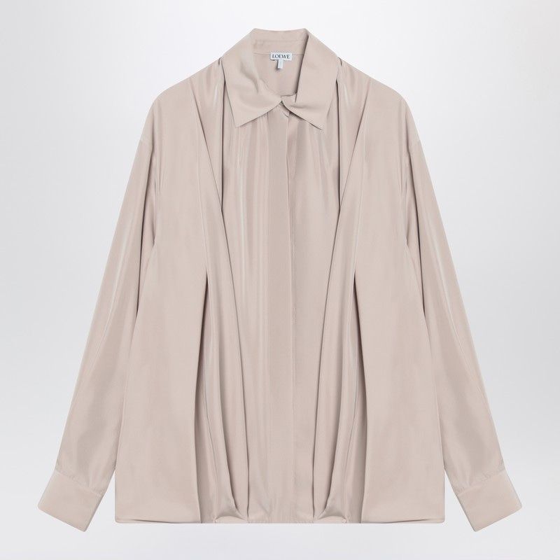 LOEWE Draped Silk Shirt for Women - Relaxed Fit
