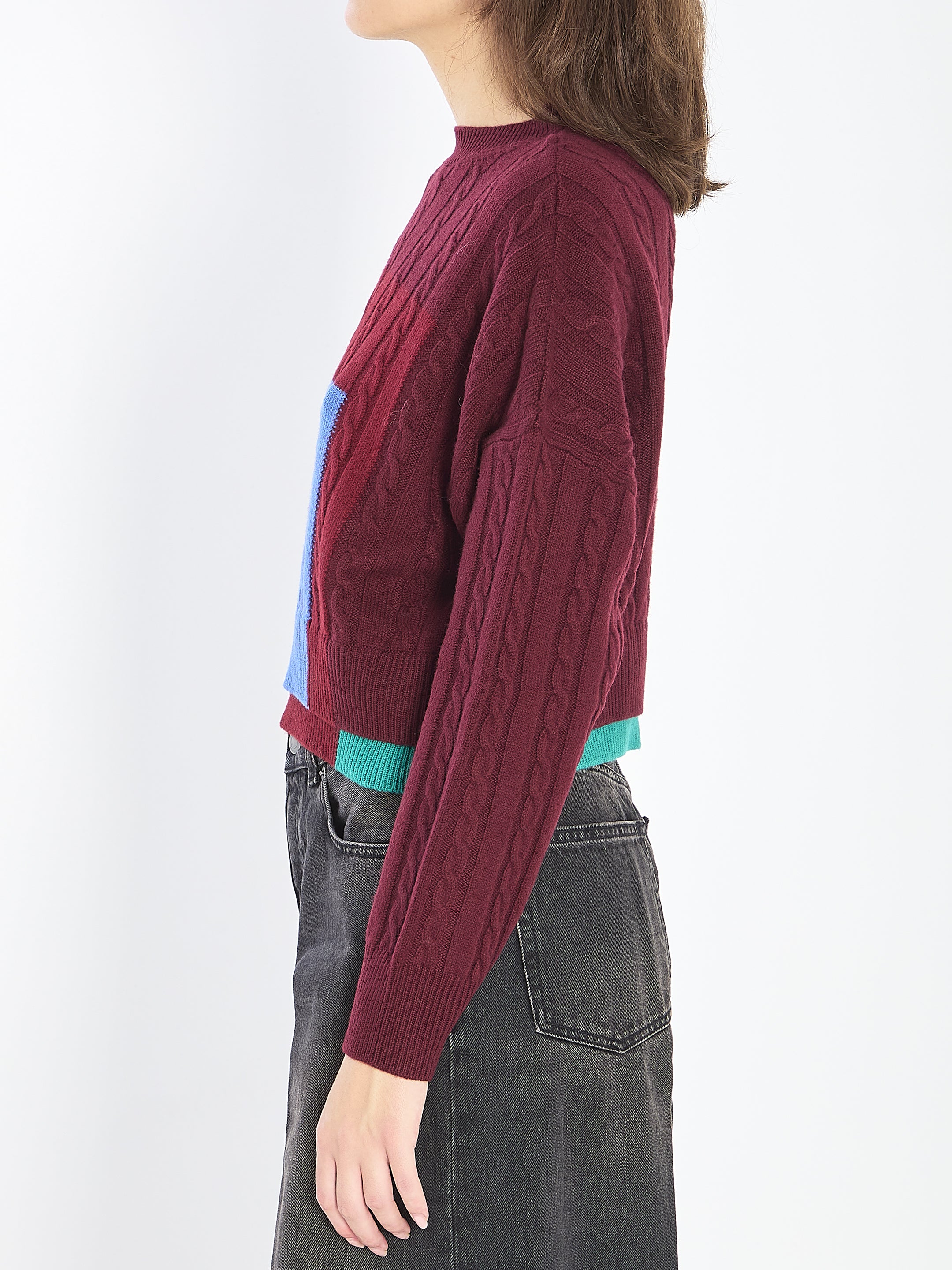 LOEWE Double-Hem Ribbed Sweater - Cropped Fit