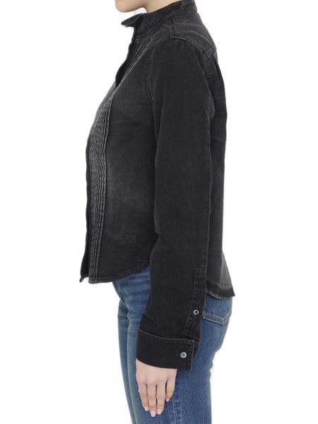 LOEWE Pleated Denim Jeans with Wingtip Collar