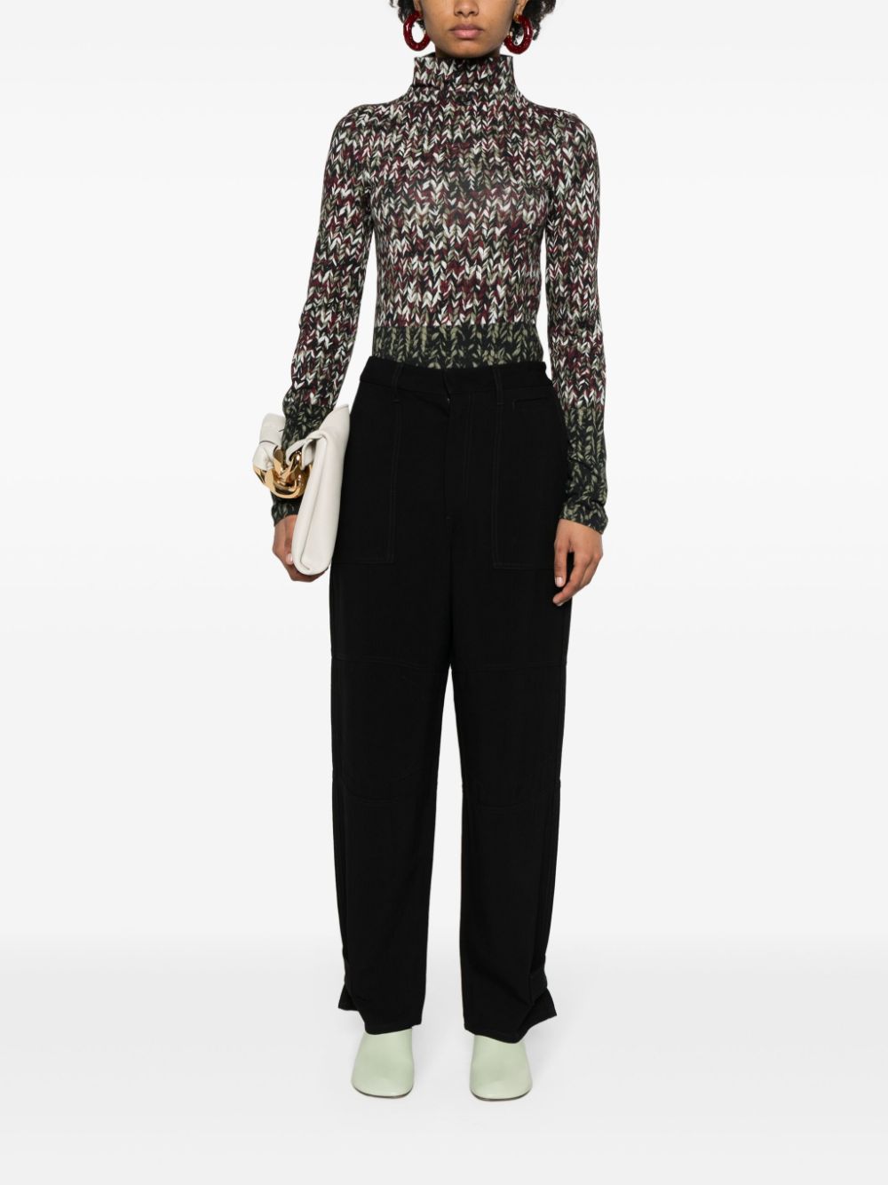 LOEWE Turtleneck Sweater with Signature Embroidered Motif