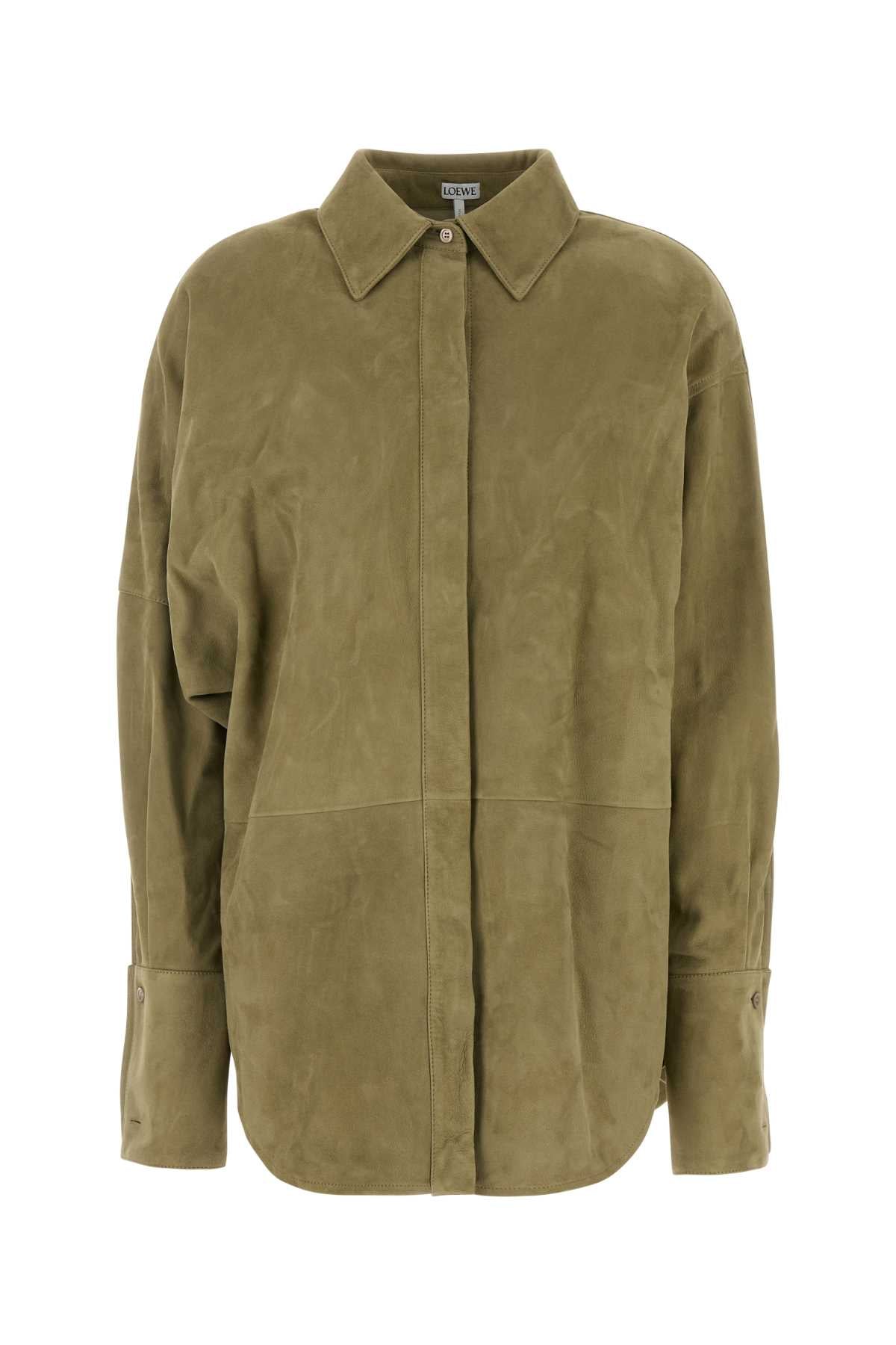 LOEWE Suede Draped Shirt for Women