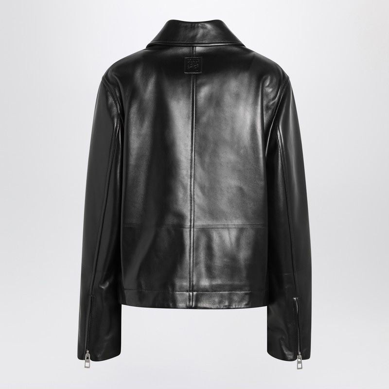 LOEWE Ruched Leather Jacket with Belt