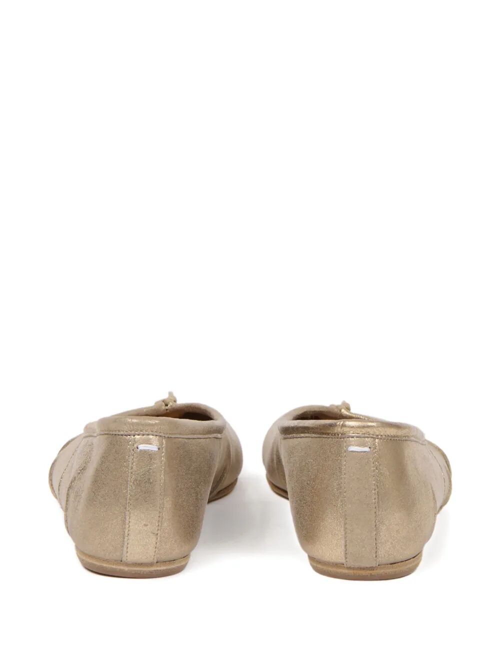 MAISON MARGIELA Metallic Leather Ballerinas with Laminated Finish - Women’s Size 0.8 cm Heel