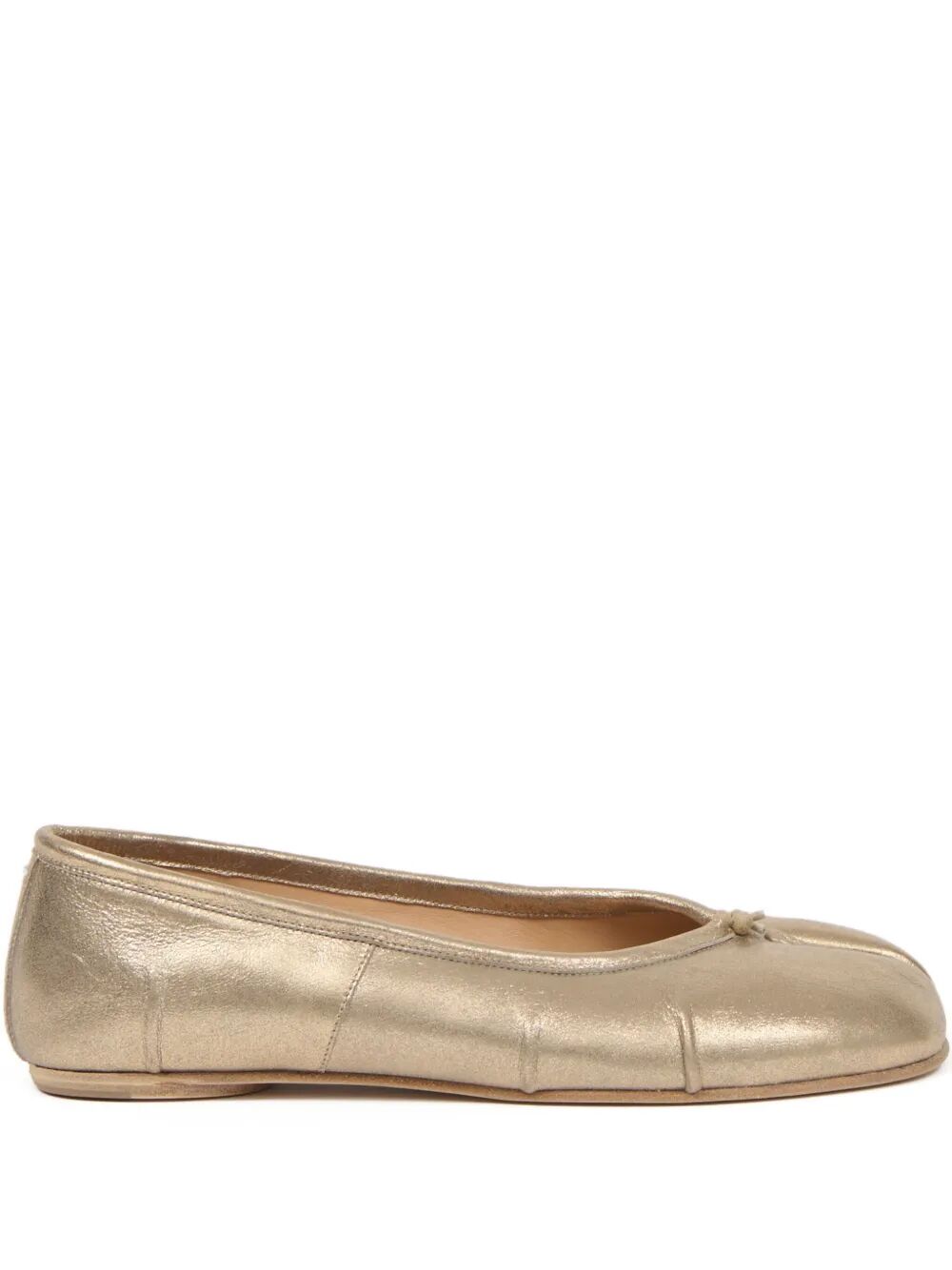 MAISON MARGIELA Metallic Leather Ballerinas with Laminated Finish - Women’s Size 0.8 cm Heel