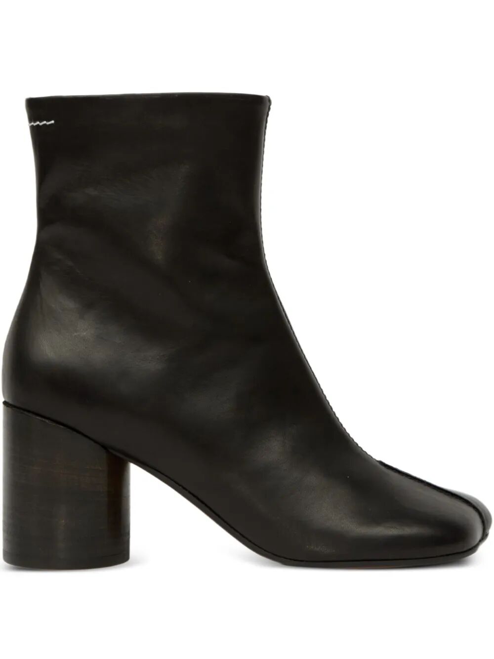 MM6 MAISON MARGIELA Women's Iconic Tabi Cleft Toe Leather Ankle Boots
