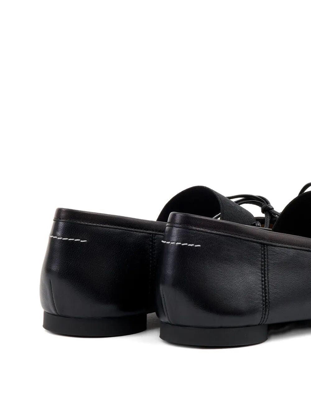 MM6 MAISON MARGIELA Leather Flats for Women - FW25 Collection