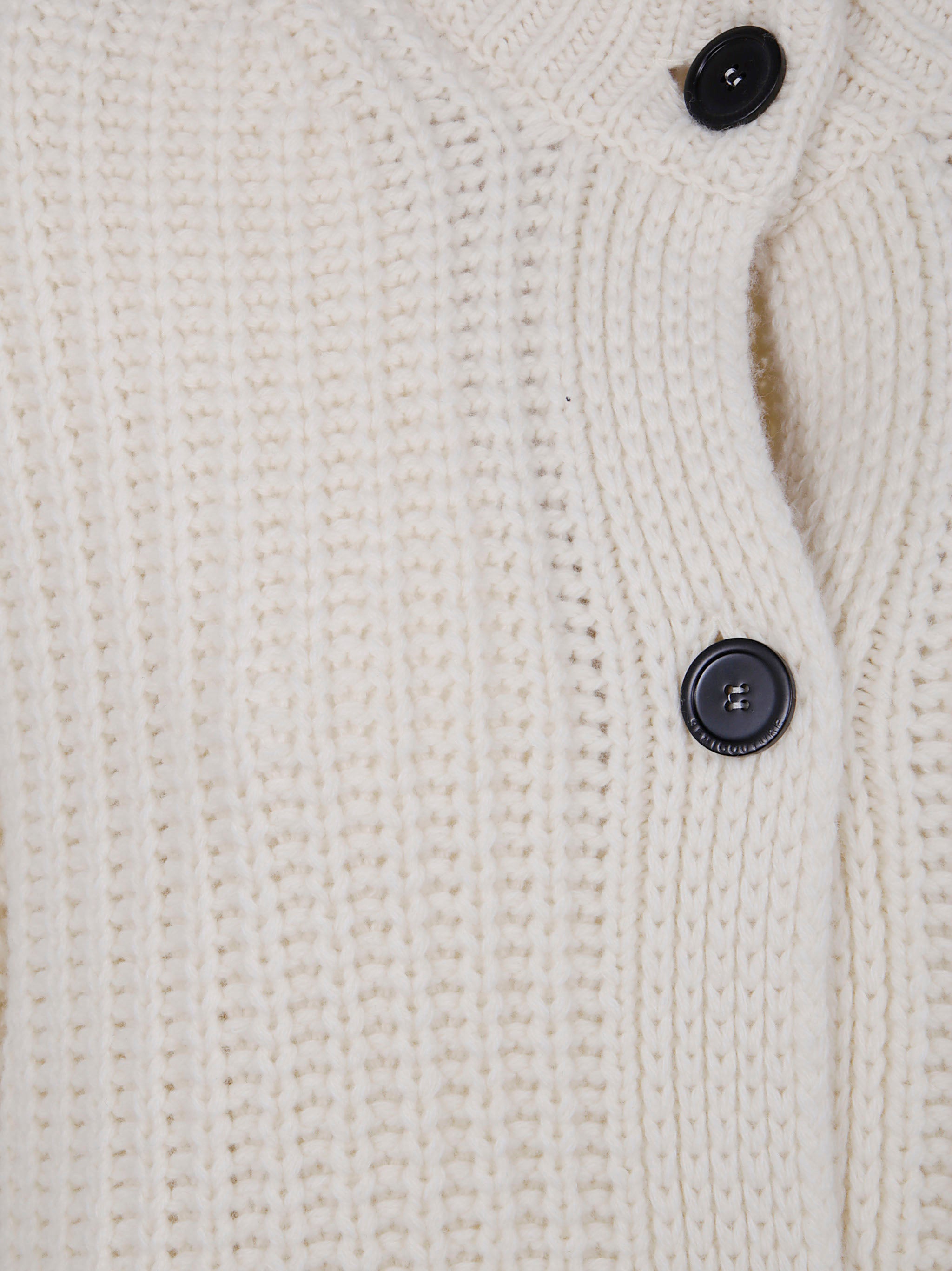 SEMICOUTURE Ribbed Knit Buttoned Cardigan for Women