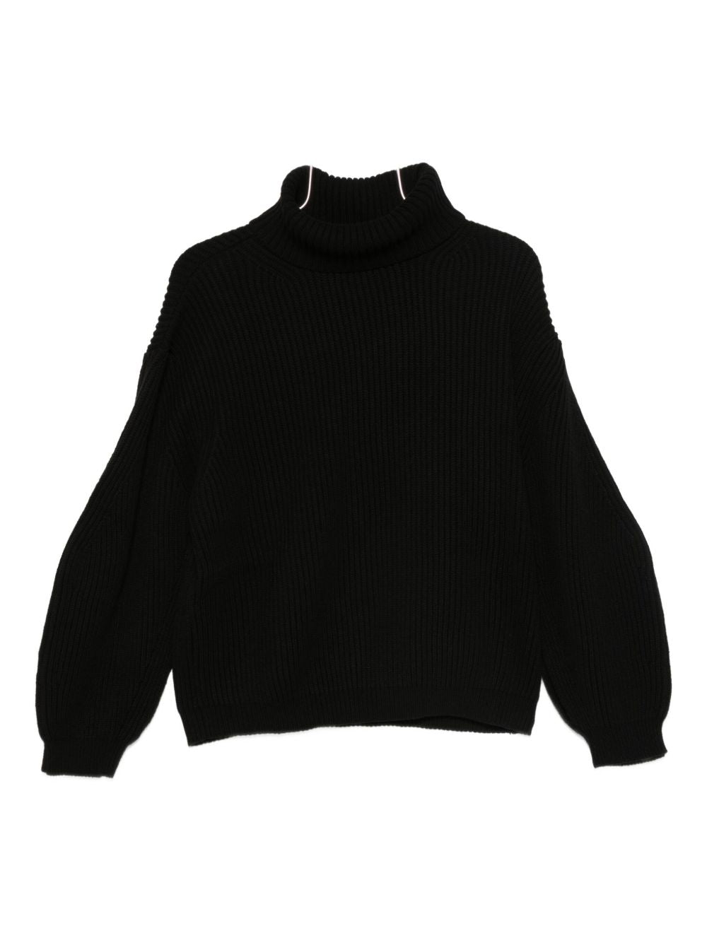 SEMICOUTURE Ribbed Knit Roll Neck Sweater for Women