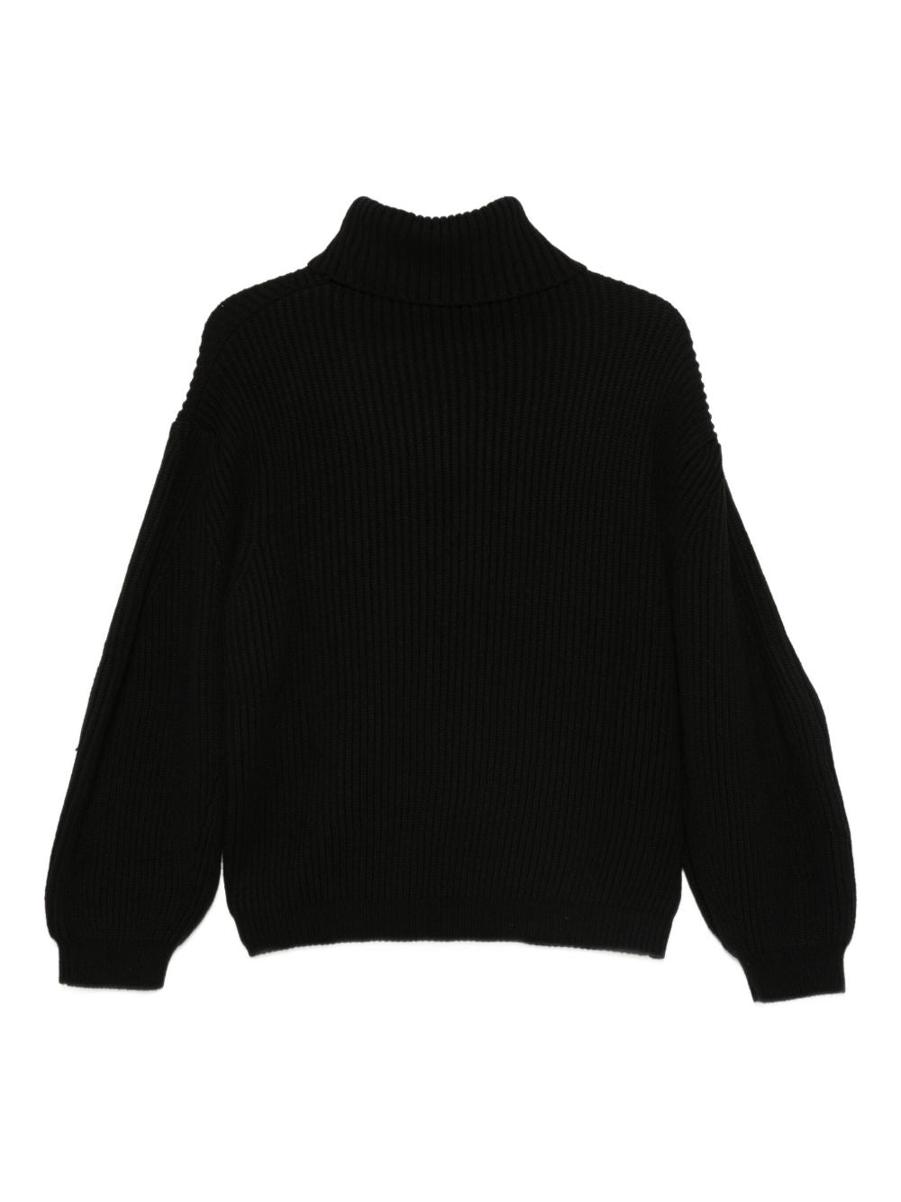 SEMICOUTURE Ribbed Knit Roll Neck Sweater for Women