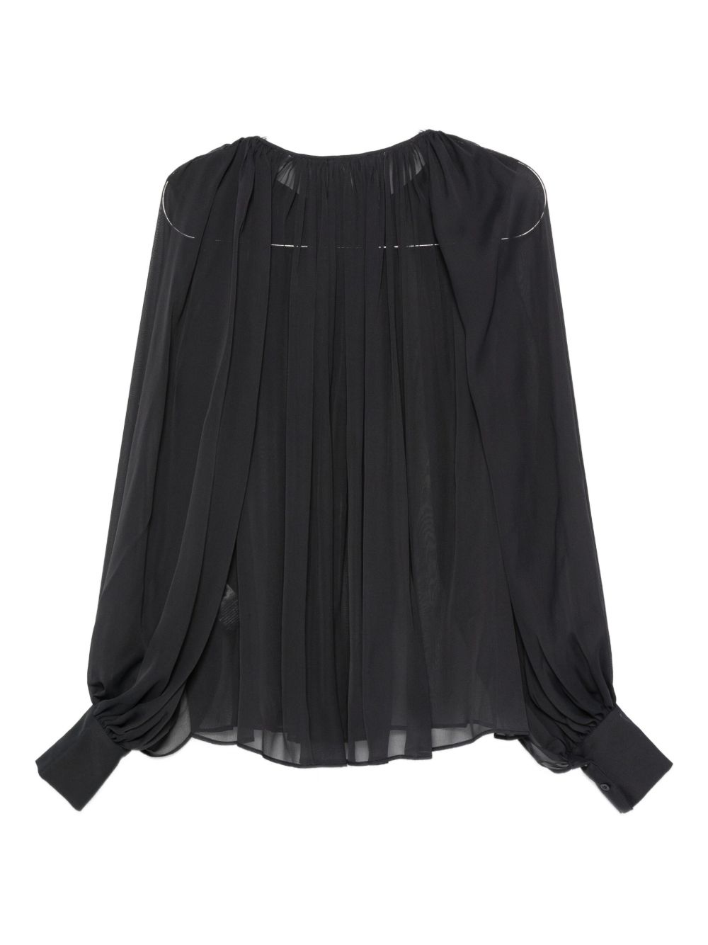 SEMICOUTURE Semi-Sheer Buttoned Blouse