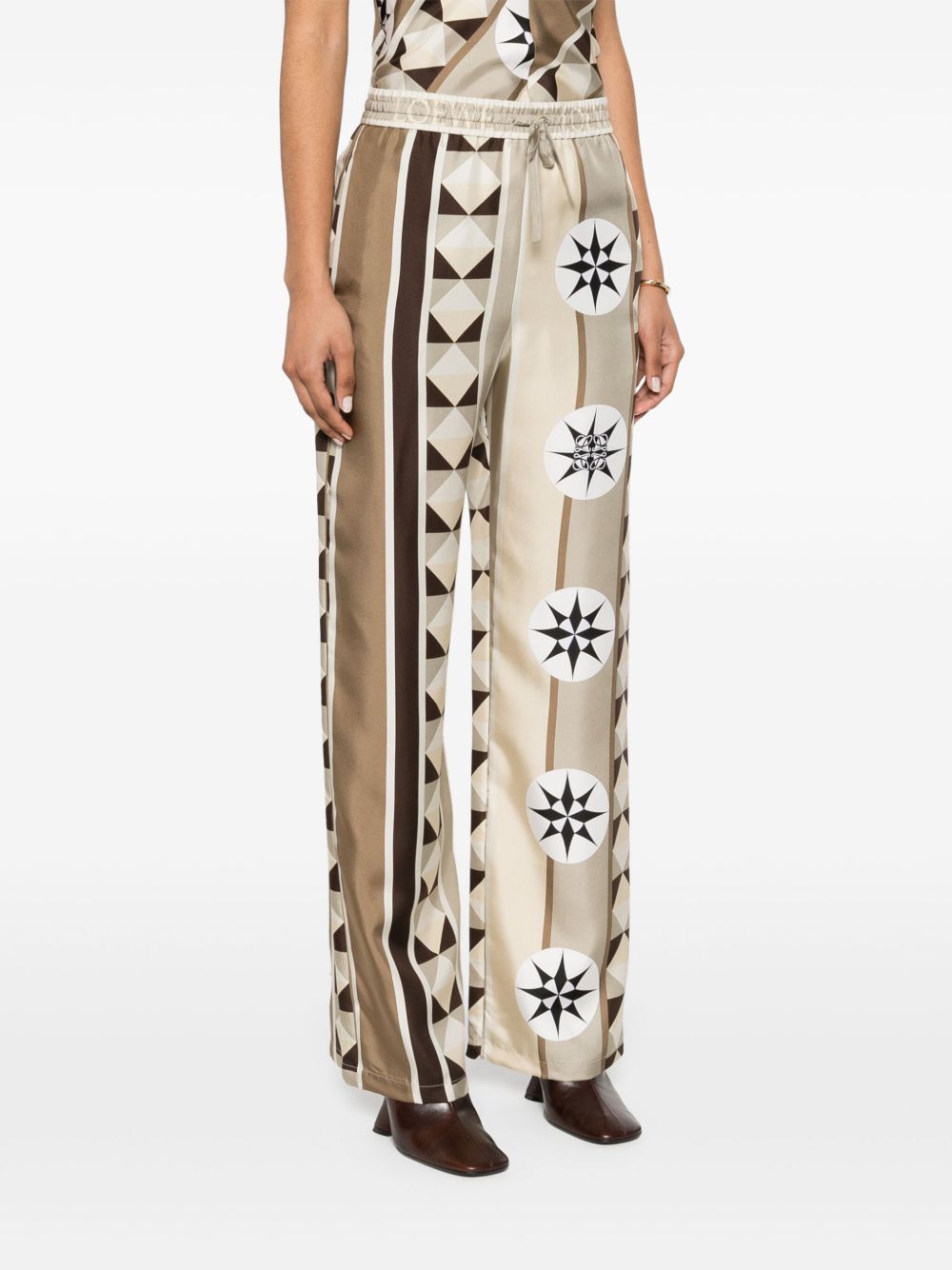 LOEWE Printed Silk Pajama Trousers for Women
