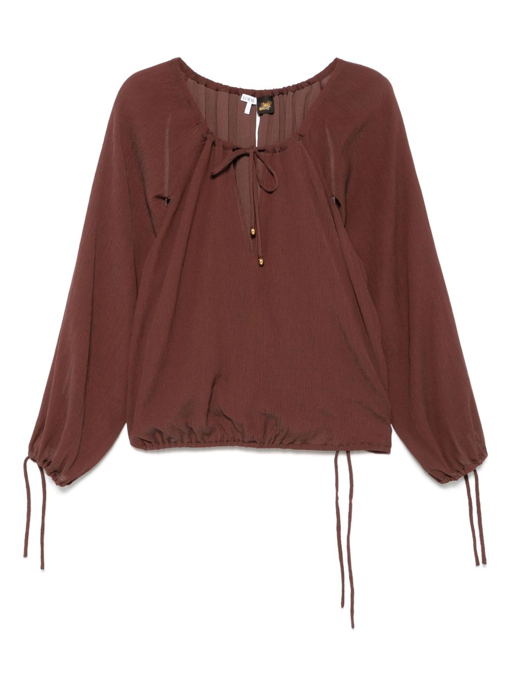 LOEWE Drawstring Neck Blouse for Women - SS25