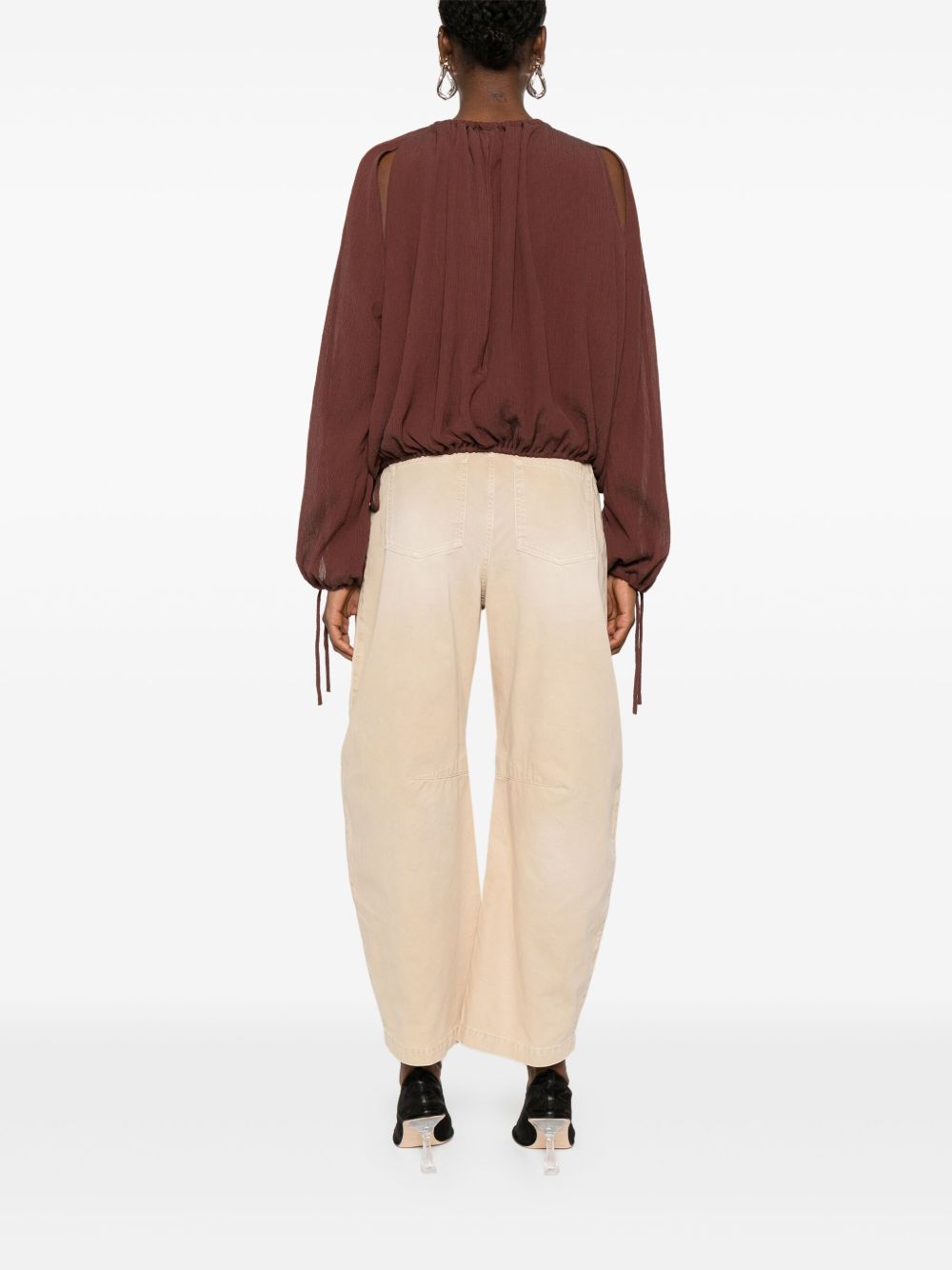 LOEWE Drawstring Neck Blouse for Women - SS25
