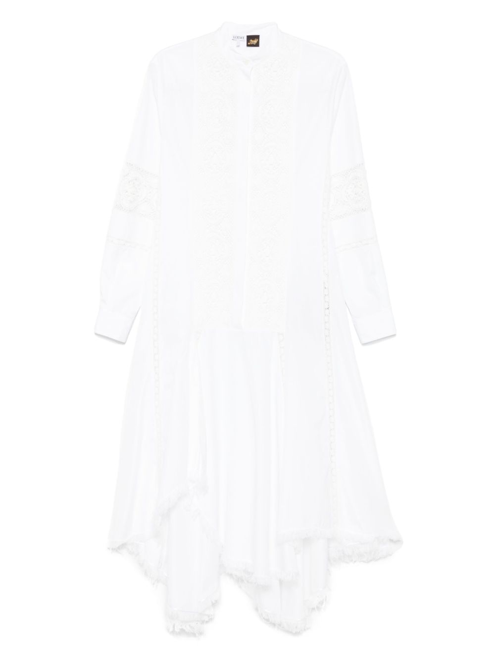 LOEWE Cotton Chemisier Dress with Concealed Button Closure