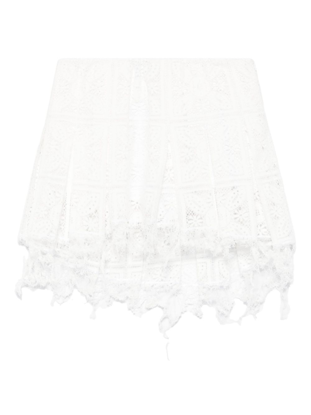 LOEWE Chic Women's Cotton Mini Skirt with Pleat Detailing