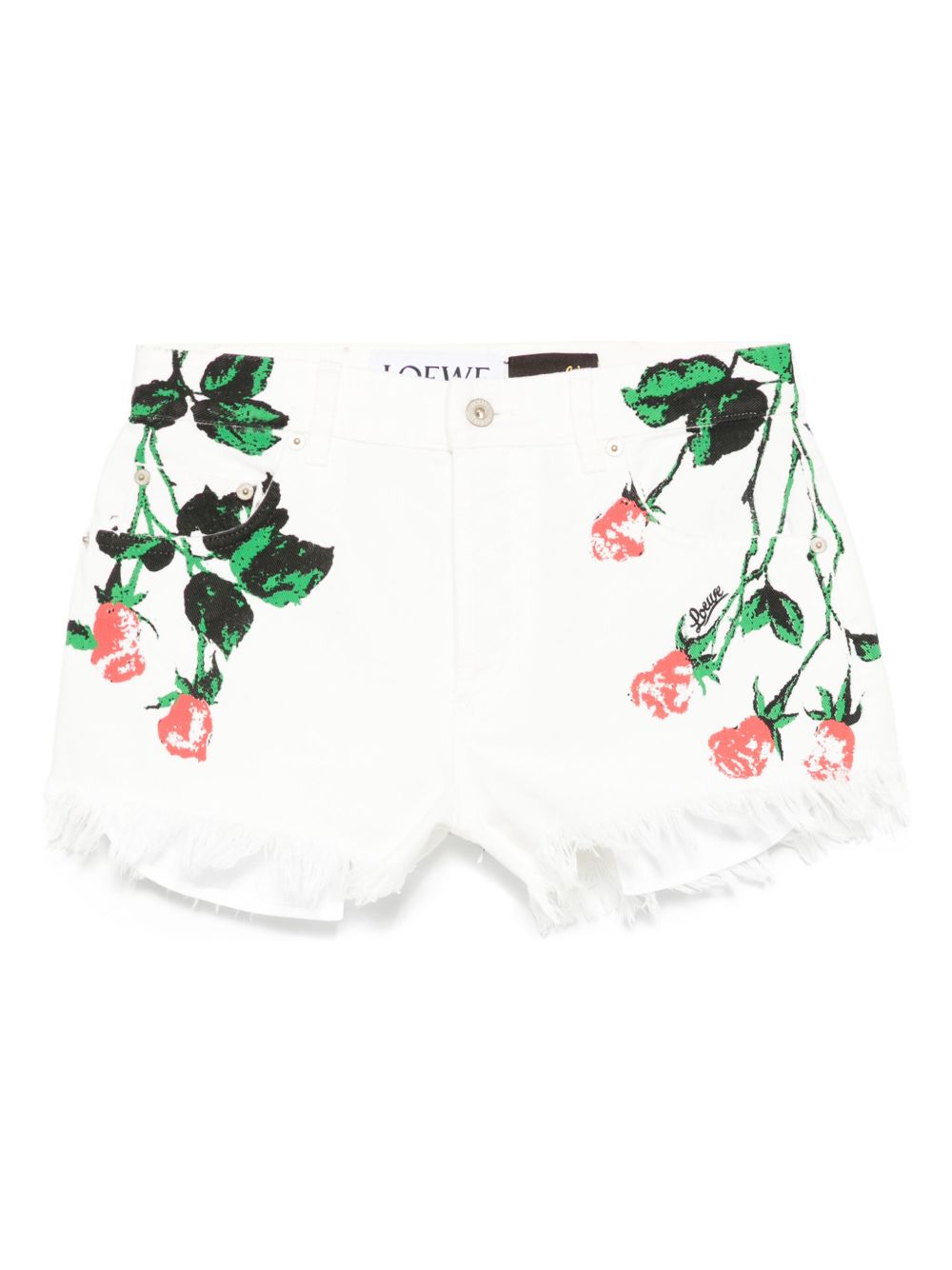 LOEWE Denim Cotton Mini Shorts