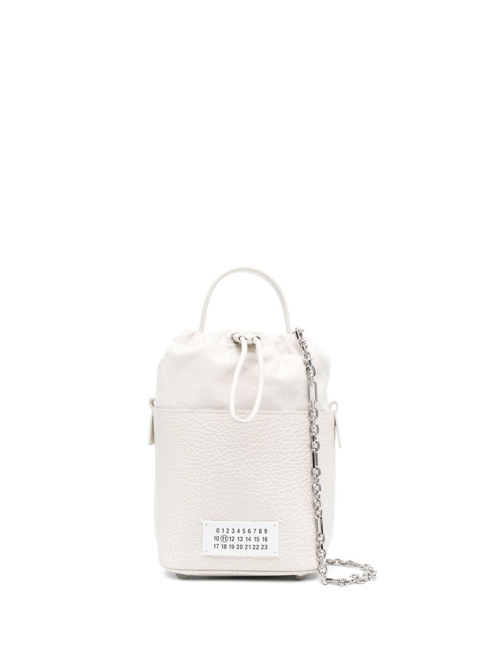 MAISON MARGIELA Mini Leather and Canvas Bucket Handbag