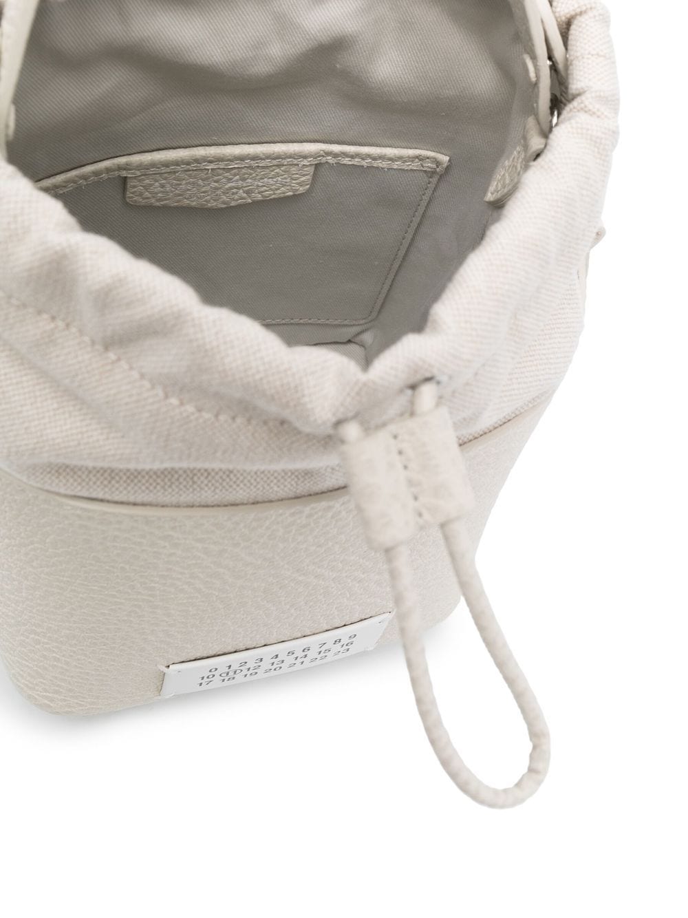 MAISON MARGIELA Mini Leather and Canvas Bucket Handbag