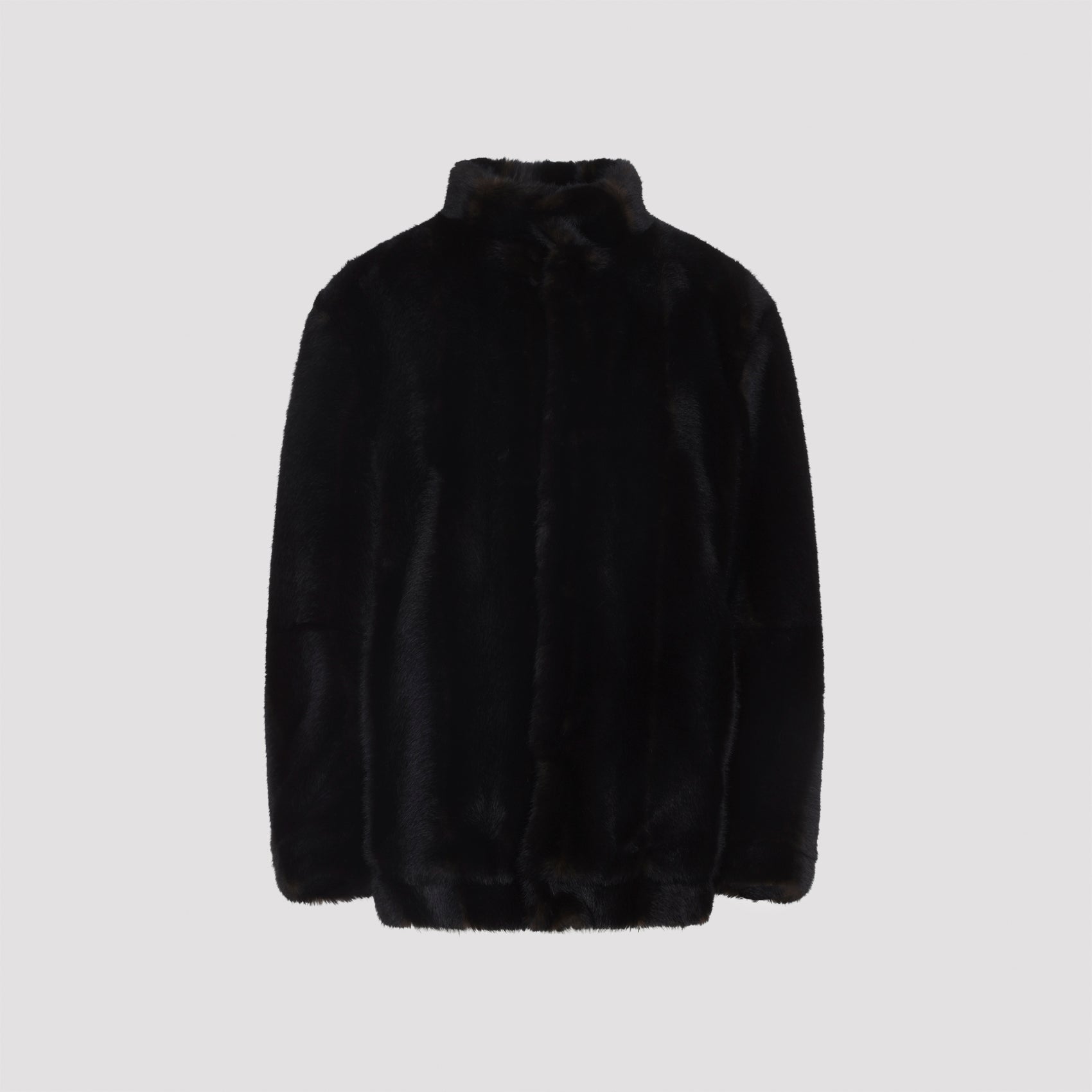 MM6 MAISON MARGIELA Ecofur Jacket with Stand-Up Collar for Women