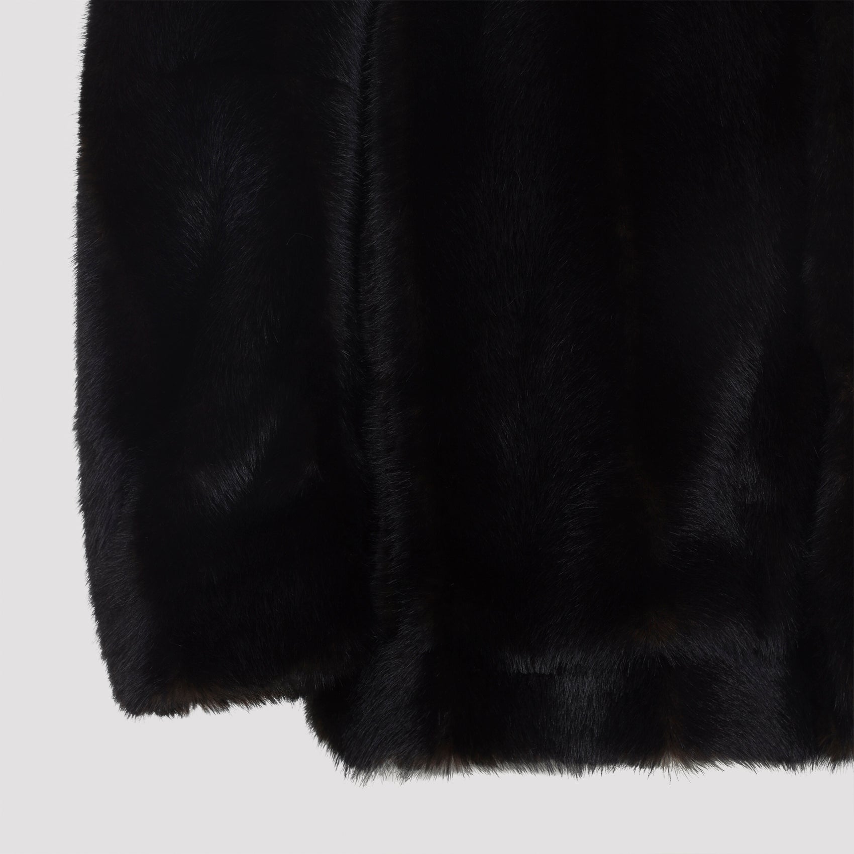 MM6 MAISON MARGIELA Faux Fur Jacket - Relaxed Fit with High Collar for Women