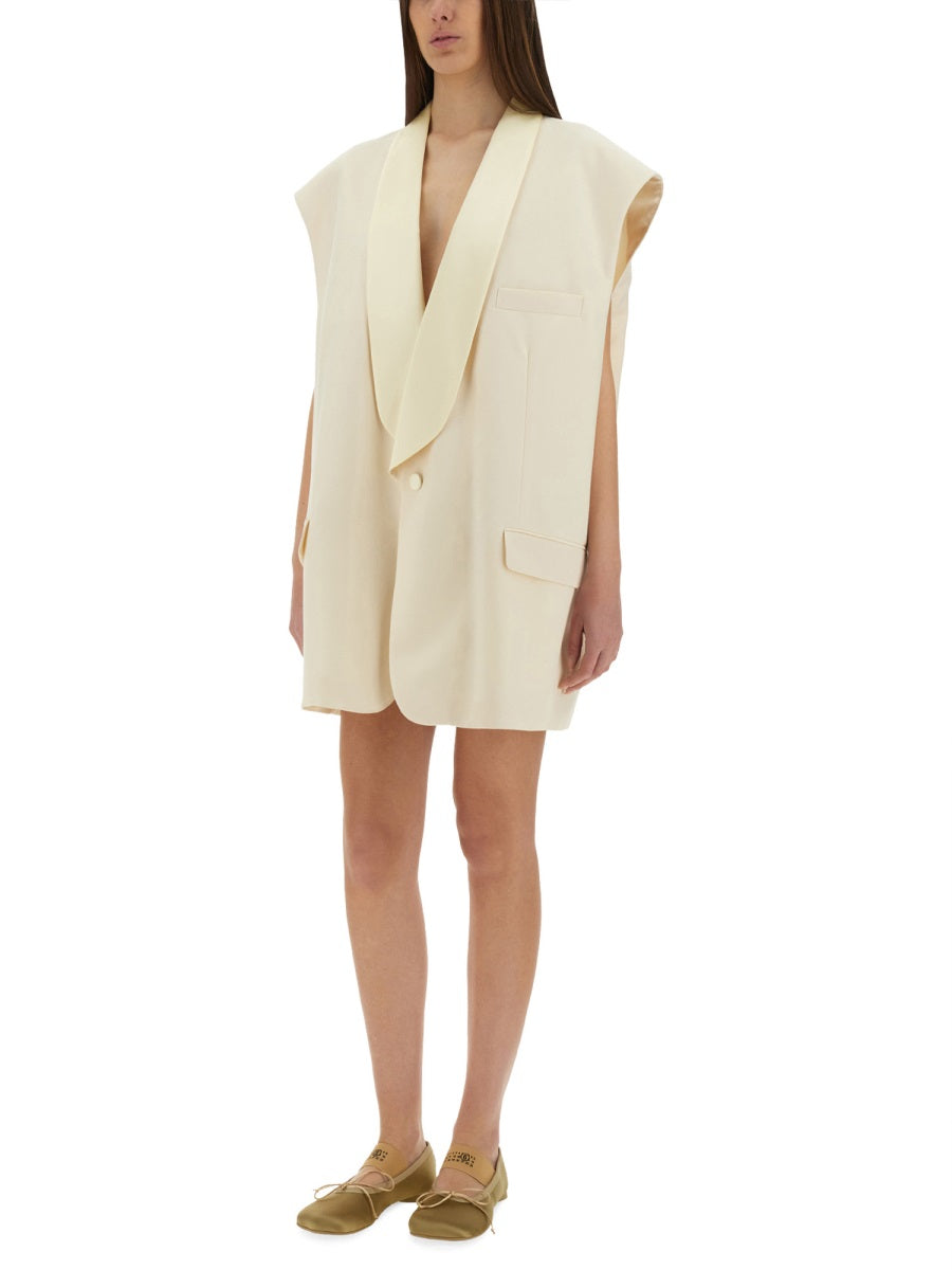 MM6 MAISON MARGIELA Oversized Sleeveless Jacket (Size 38)