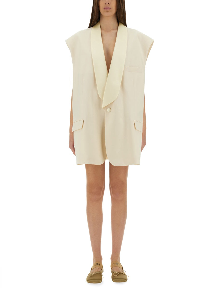 MM6 MAISON MARGIELA Oversized Sleeveless Jacket (Size 38)