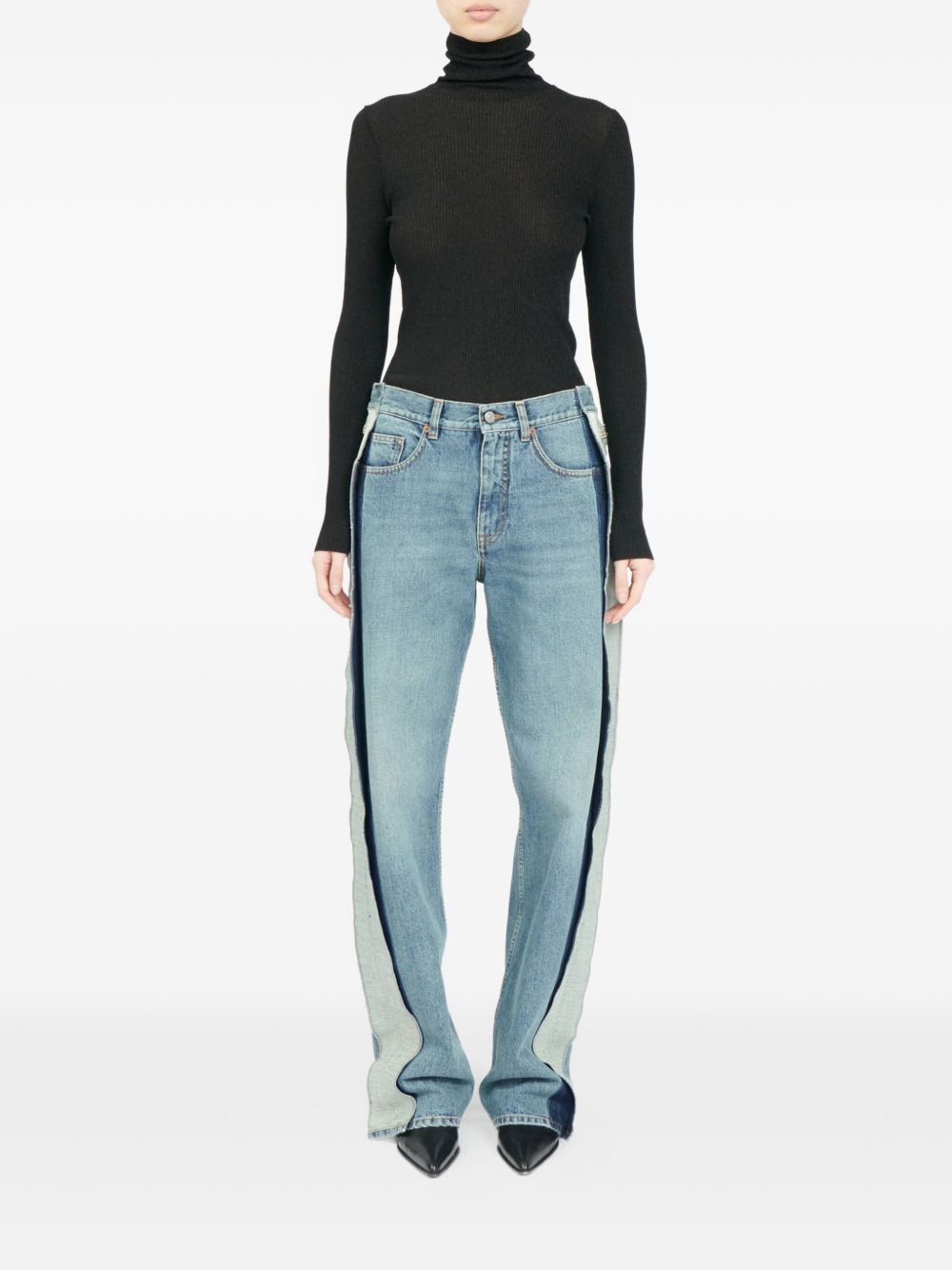MM6 MAISON MARGIELA Tapered Denim Cotton Jeans - Women's FW25