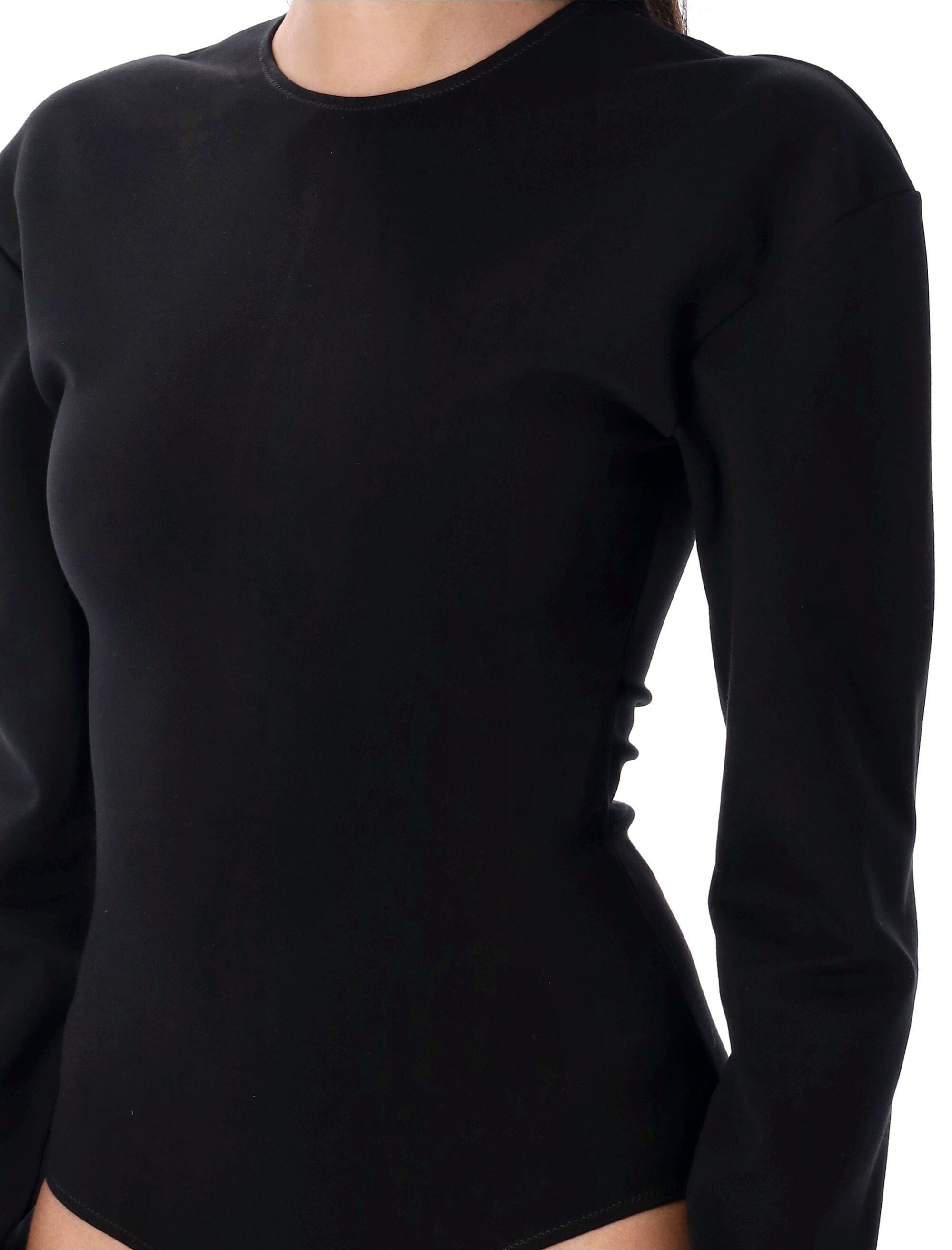 MM6 MAISON MARGIELA Long Sleeve Bodysuit with Thumb Hole - Size S