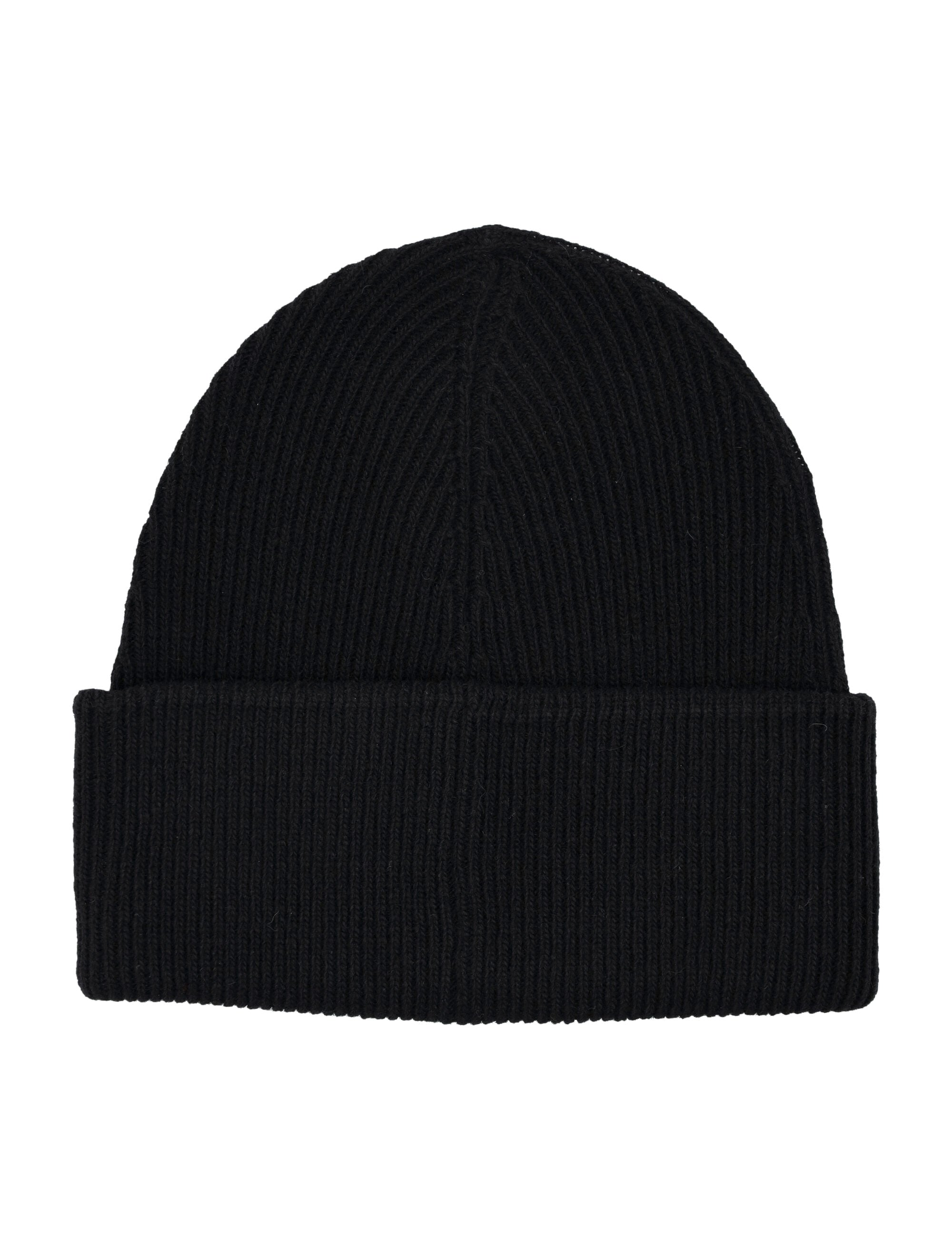MM6 MAISON MARGIELA Ribbed Wool Blend Beanie with Folded Brim