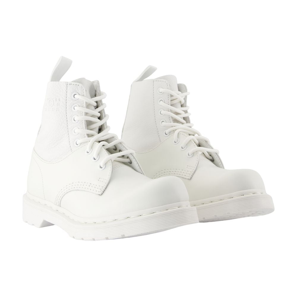 MM6 MAISON MARGIELA 8-Eye No Steel Toe Ankle Boots for Women