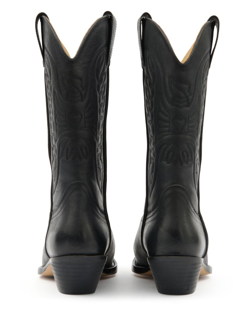 MM6 MAISON MARGIELA Pointed Toe Double Pull-Tab Leather Boots