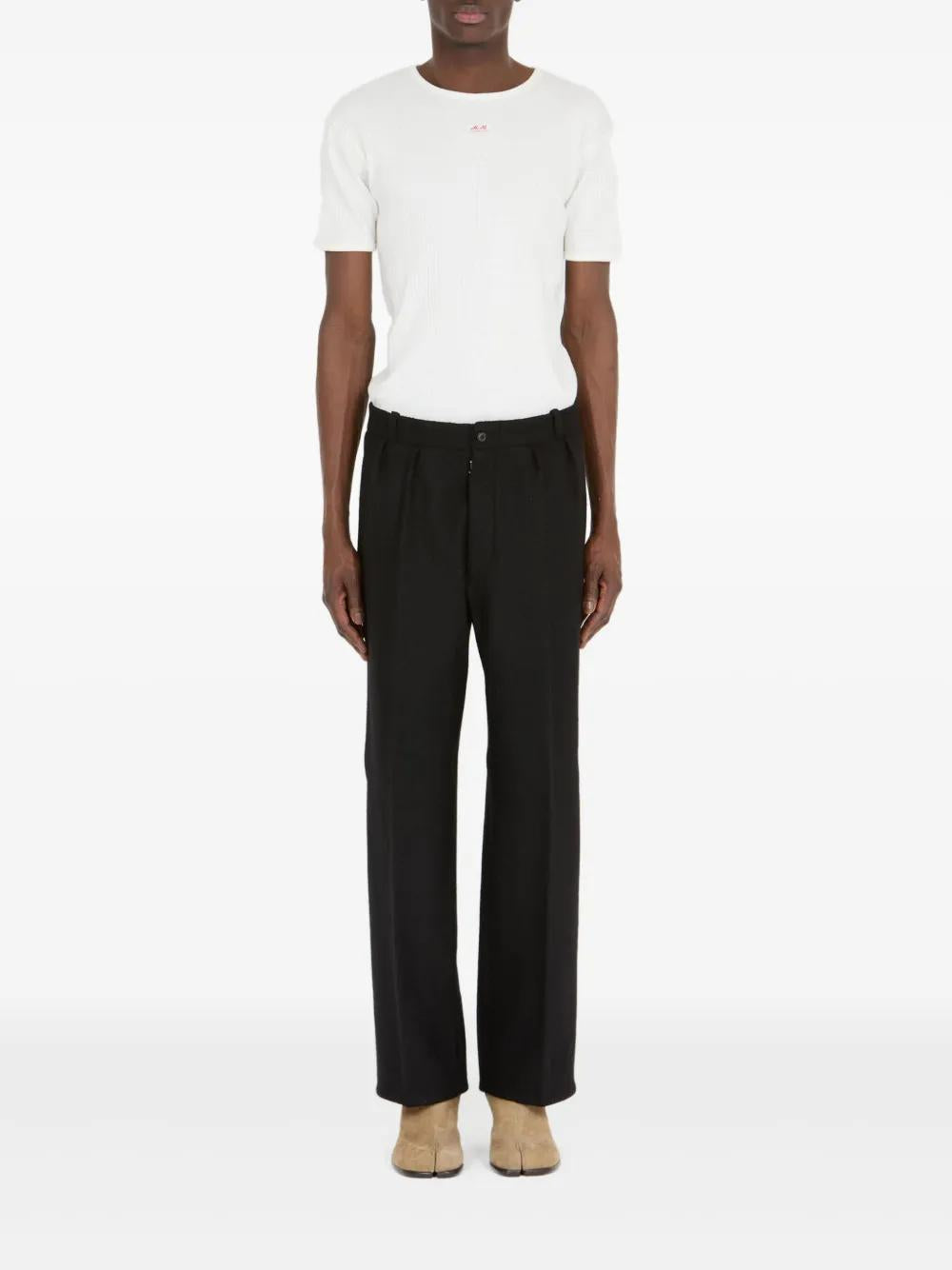MAISON MARGIELA Pleated Trousers - Regular Fit Straight Leg