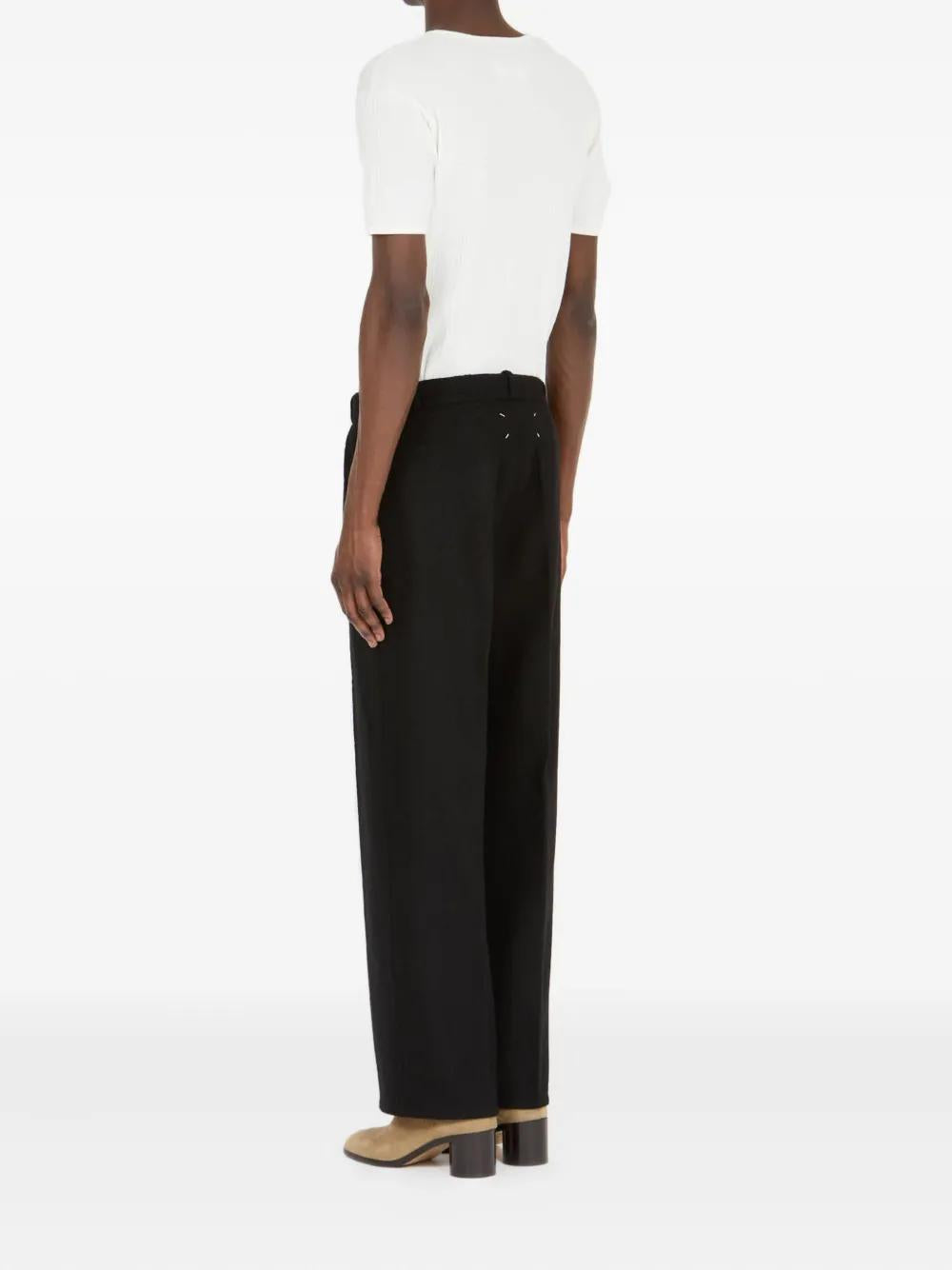 MAISON MARGIELA Pleated Trousers - Regular Fit Straight Leg