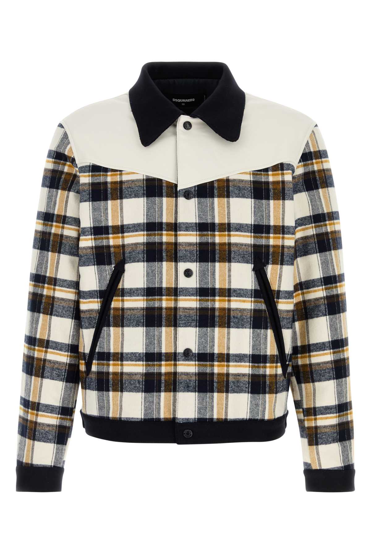 DSQUARED2 Embroidered Flannel Western Bomber Jacket