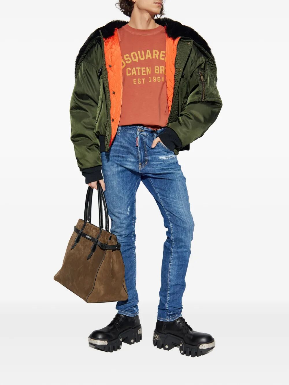 DSQUARED2 Aviator Hooded Bomber Jacket