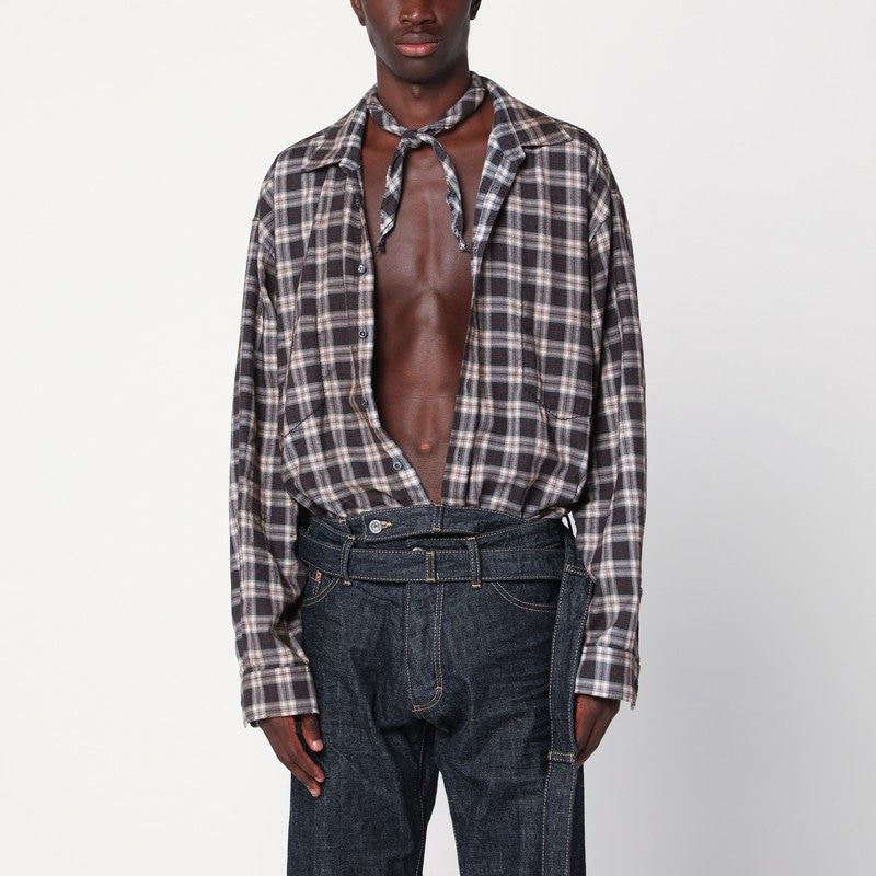 DSQUARED2 Embroidered Flannel Check Shirt for Men - FW25