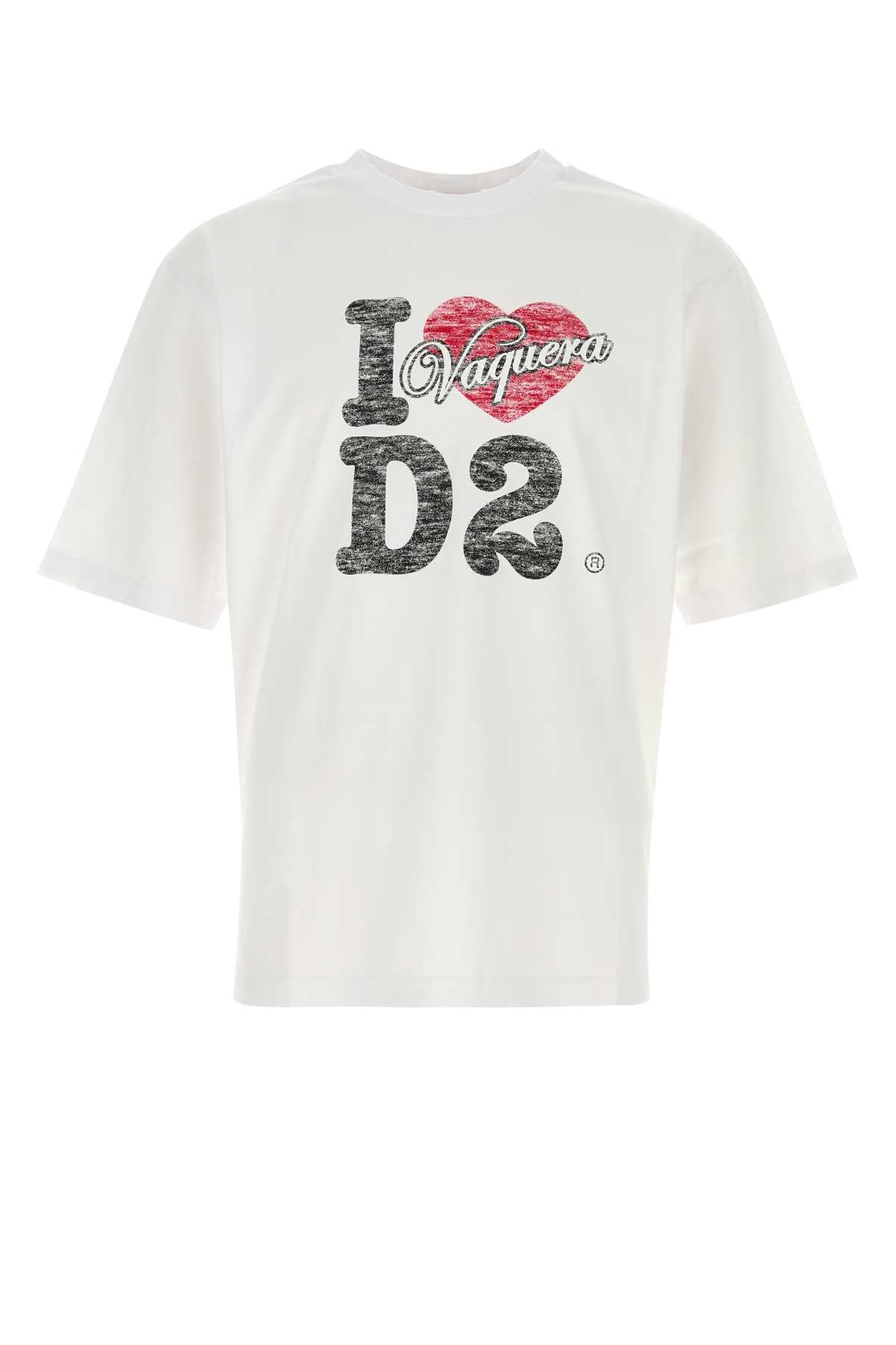 DSQUARED2 Loose Fit Cotton T-Shirt for Men - FW25