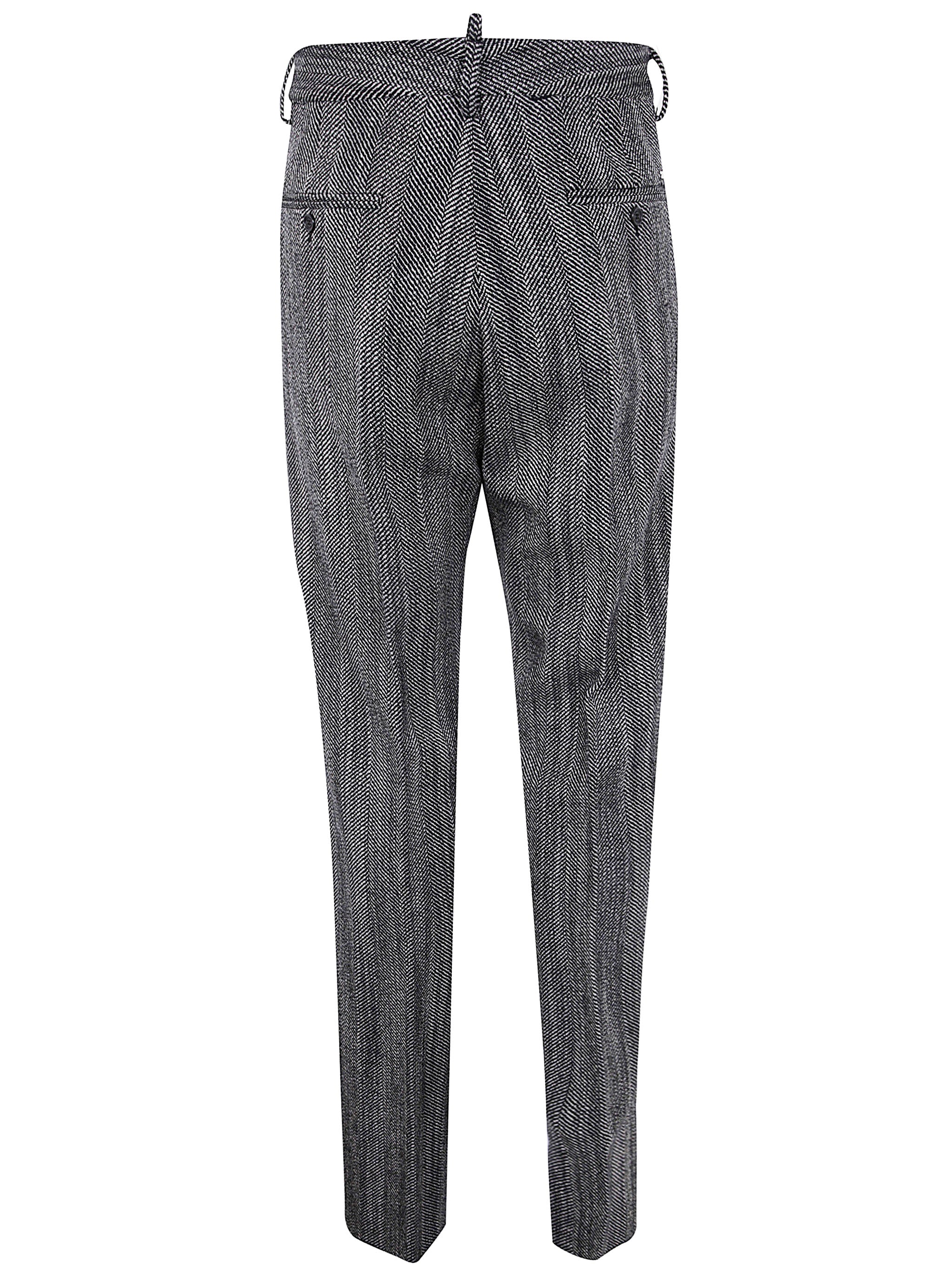 DSQUARED2 Herringbone Relaxed Fit Pants for Men