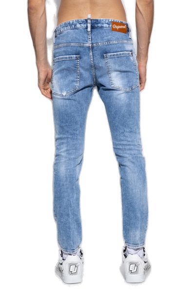 DSQUARED2 Mid Rise Distressed Skinny Jeans