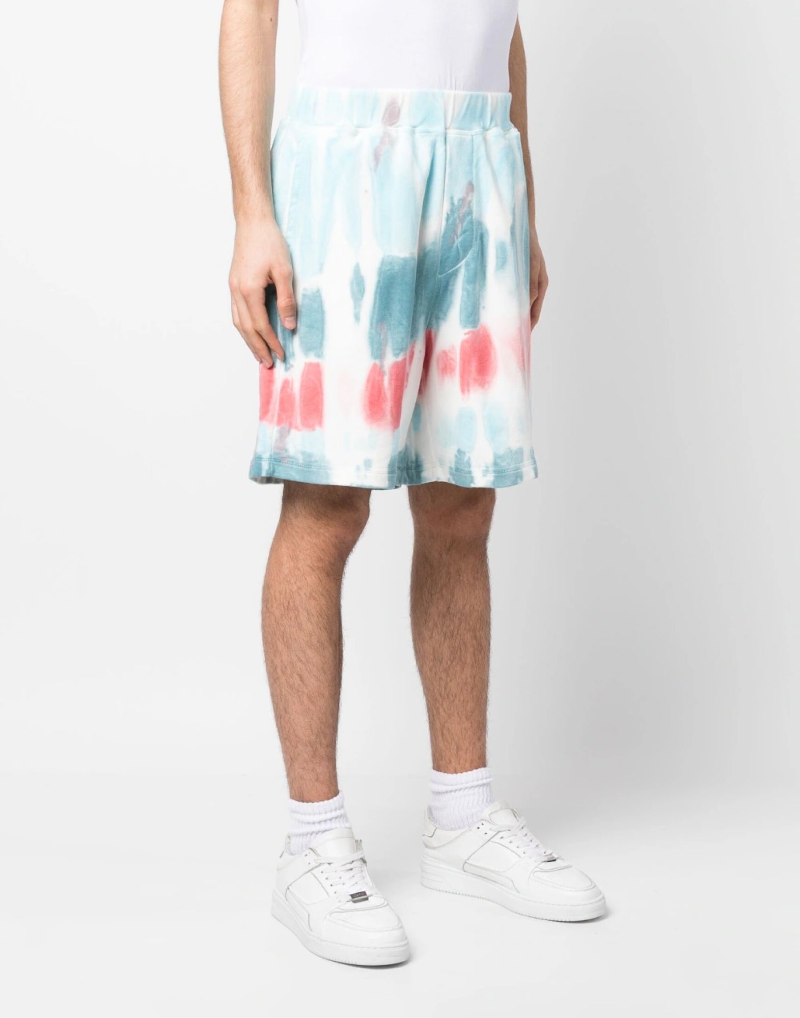 DSQUARED2 Relaxed Fit Tie Dye Distressed Shorts