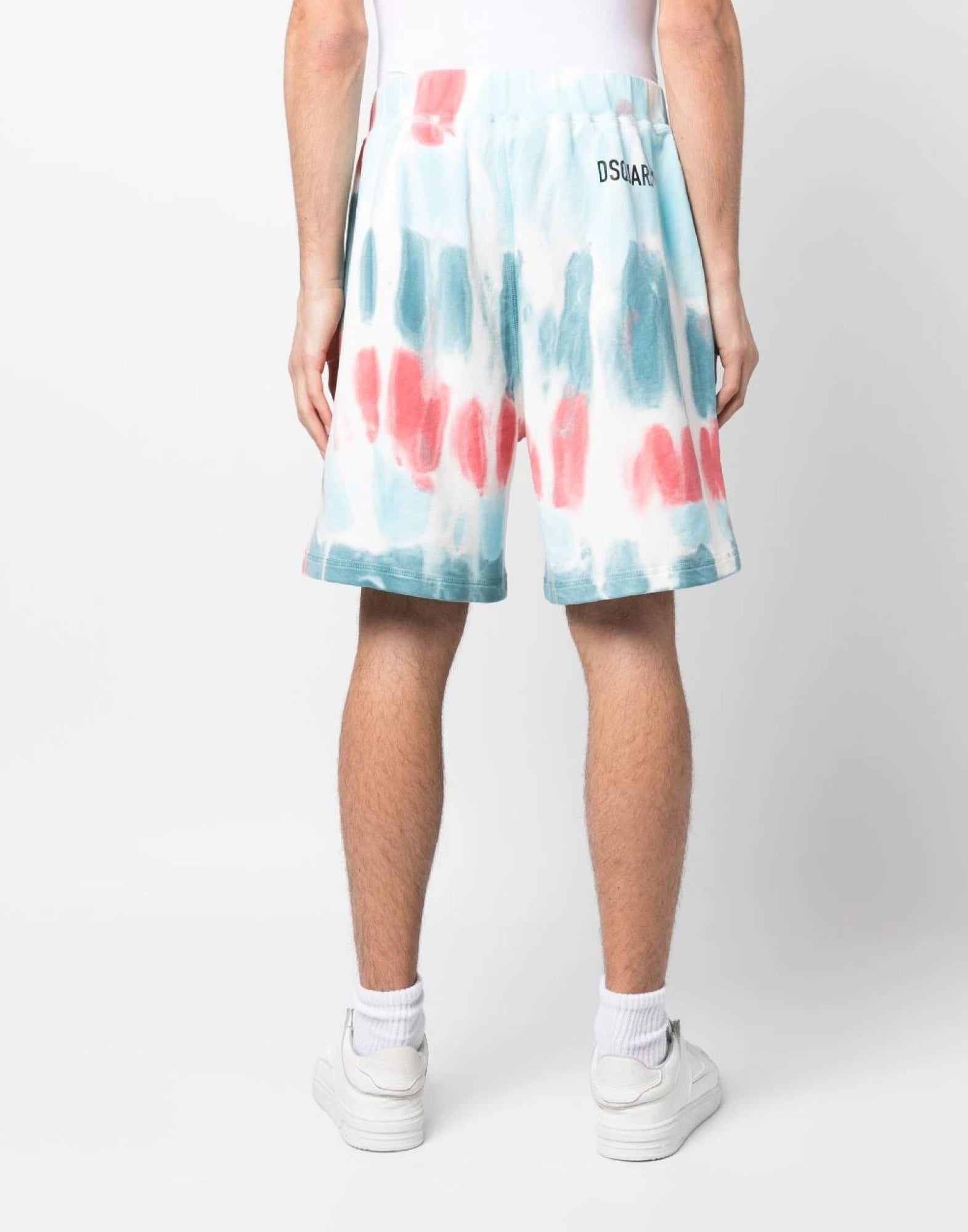 DSQUARED2 Relaxed Fit Tie Dye Distressed Shorts