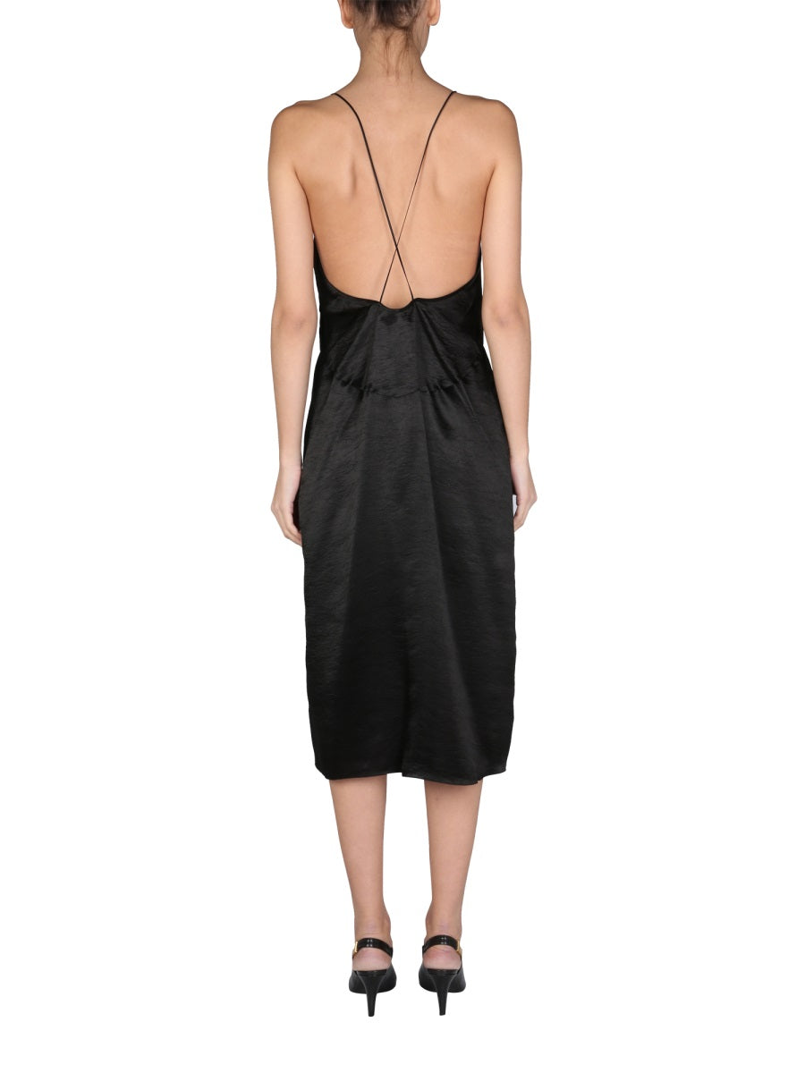 DSQUARED2 Mini Dress Undervest with Thin Crossed Straps