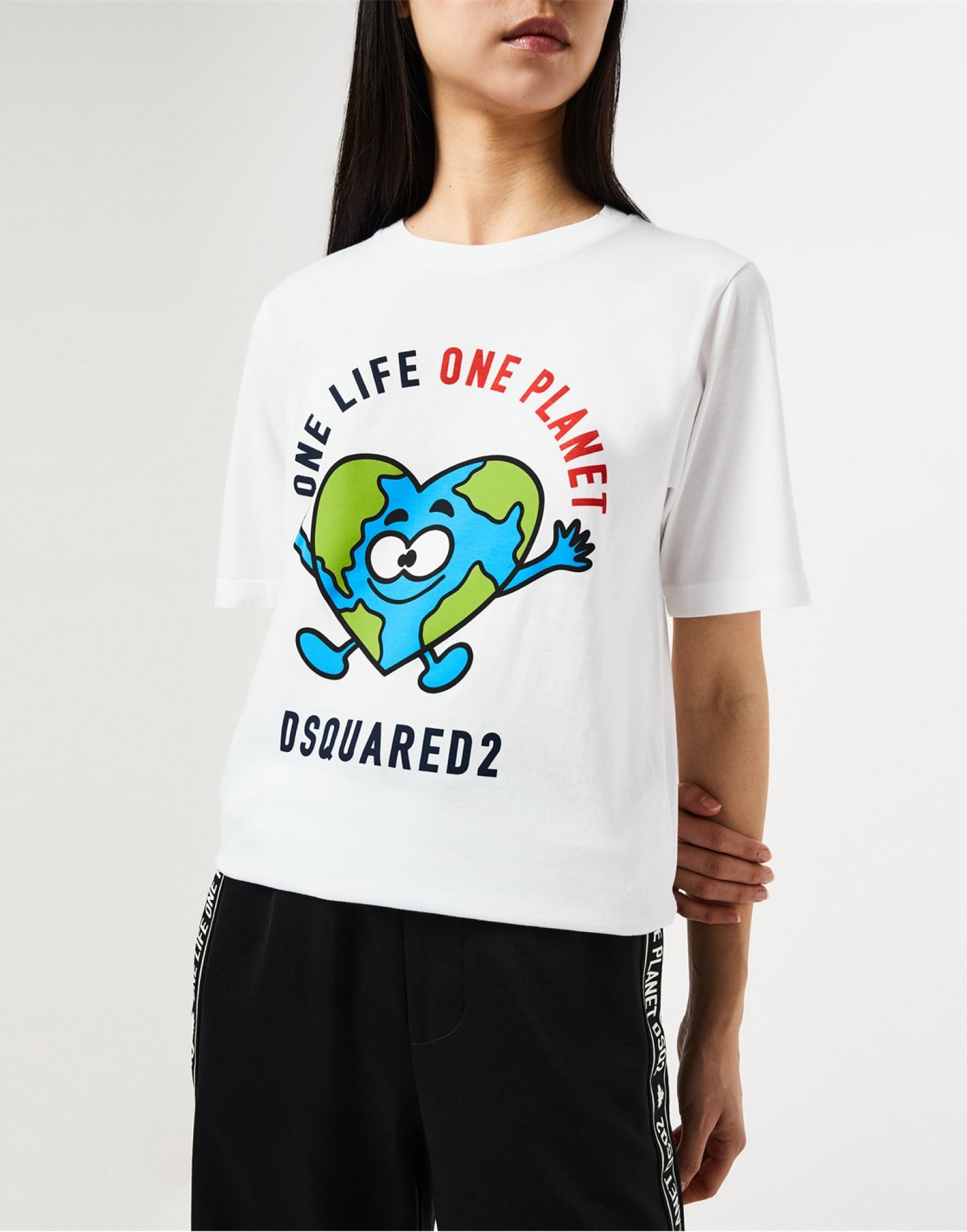 DSQUARED2 Buddy Earth Logo T-Shirt