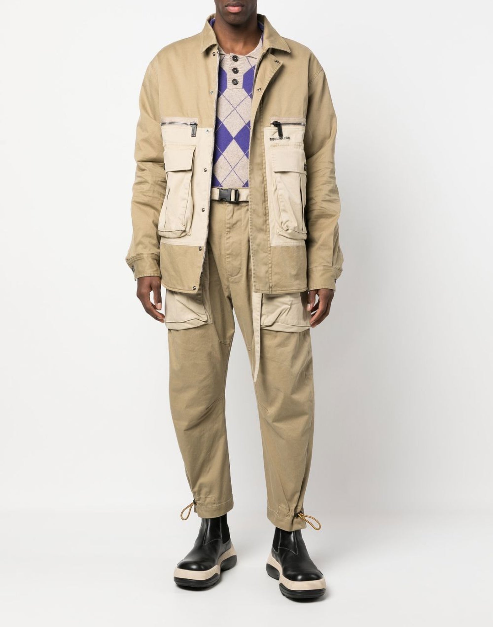 DSQUARED2 Padded Coach Jacket with Flap Pockets - Men’s Outerwear