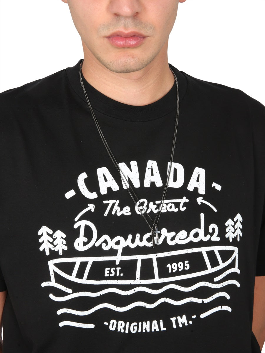 DSQUARED2 Logo Print Regular Fit T-Shirt