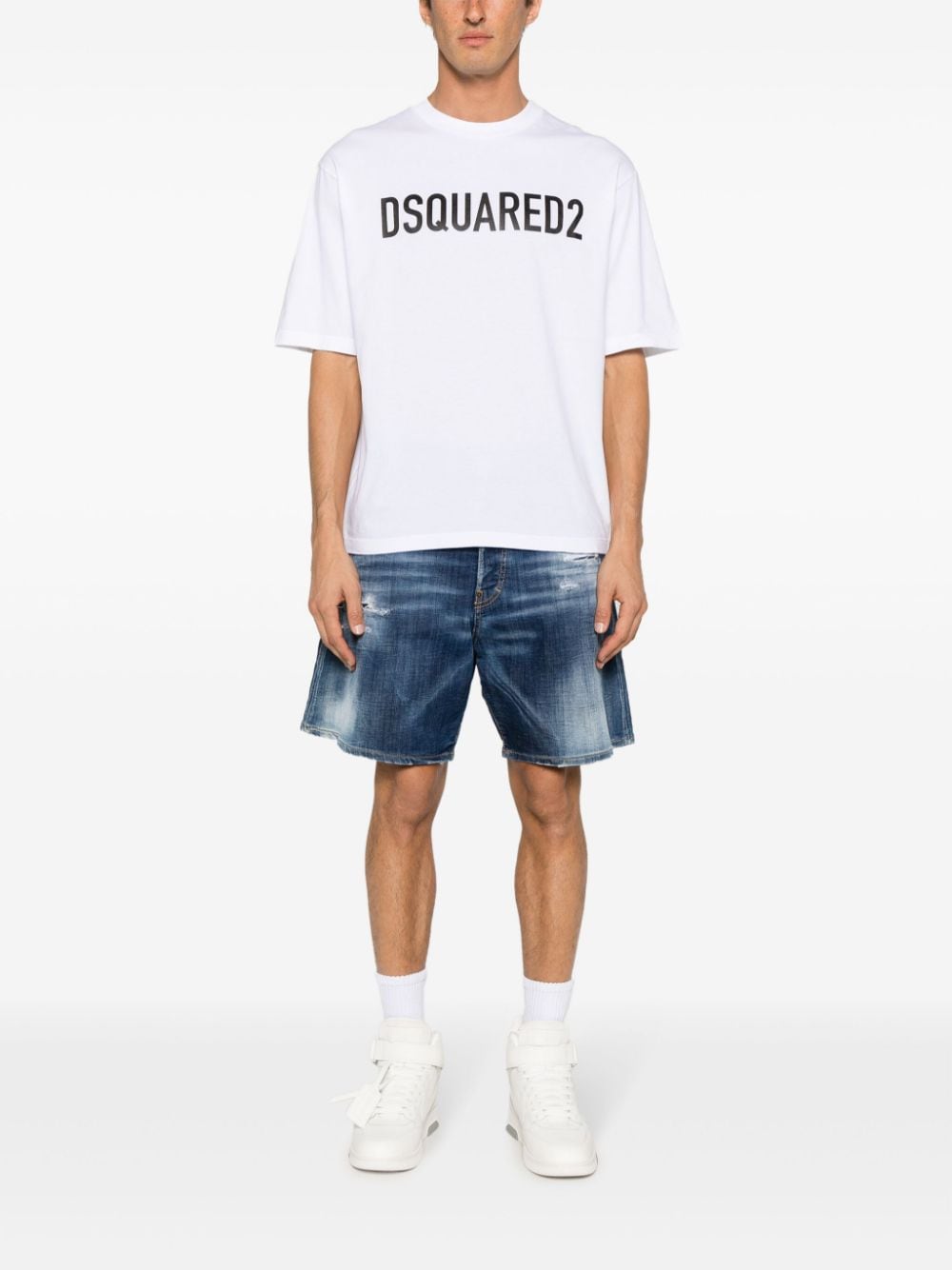 DSQUARED2 Classic Logo Cotton T-Shirt - Crew Neck for Men