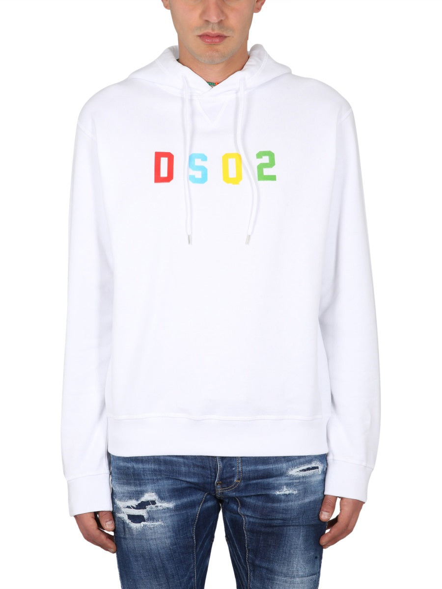 DSQUARED2 Cool Fit Sweatshirt with Drawstring Hood for Men