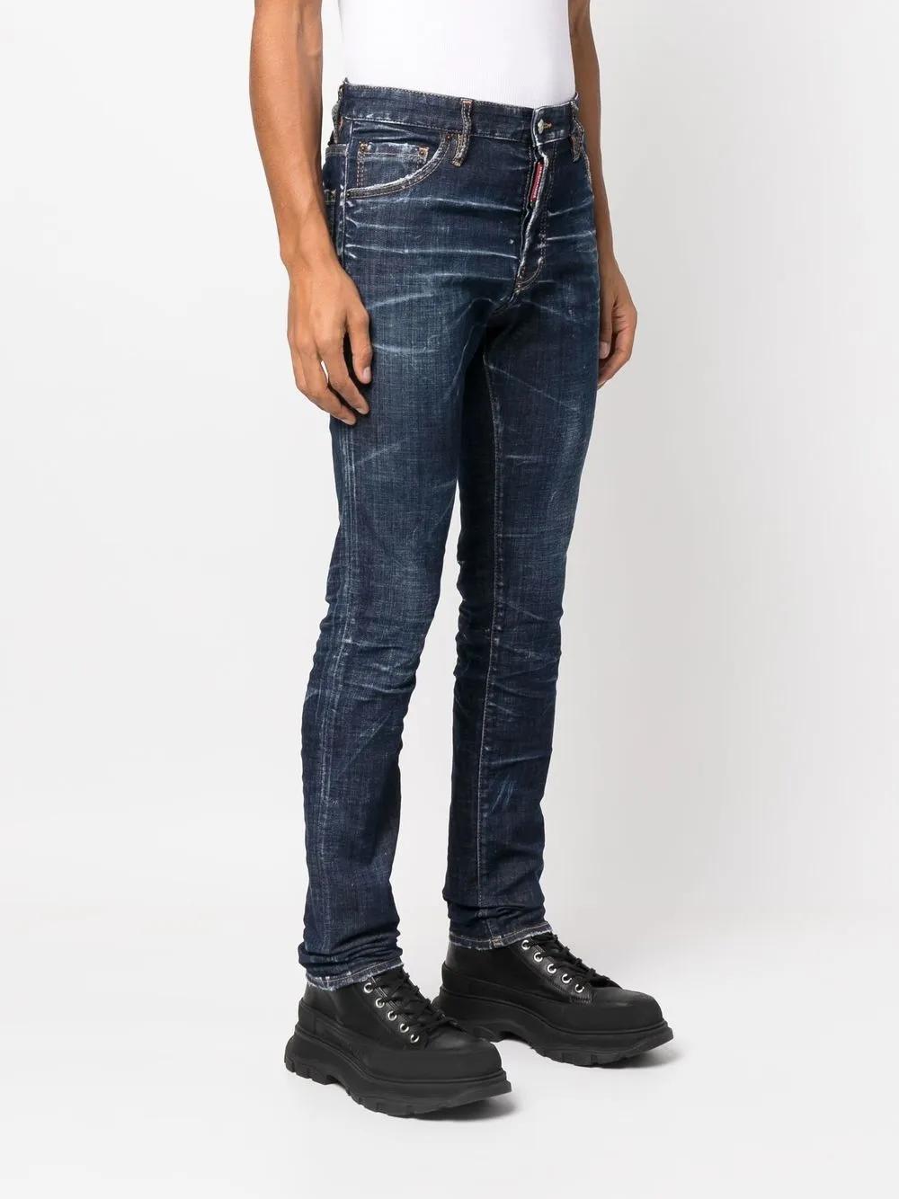 DSQUARED2 Slim-Cut Logo-Patch Jeans