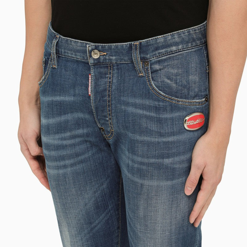DSQUARED2 Regular Washed Denim Jeans for Men - SS24 Collection